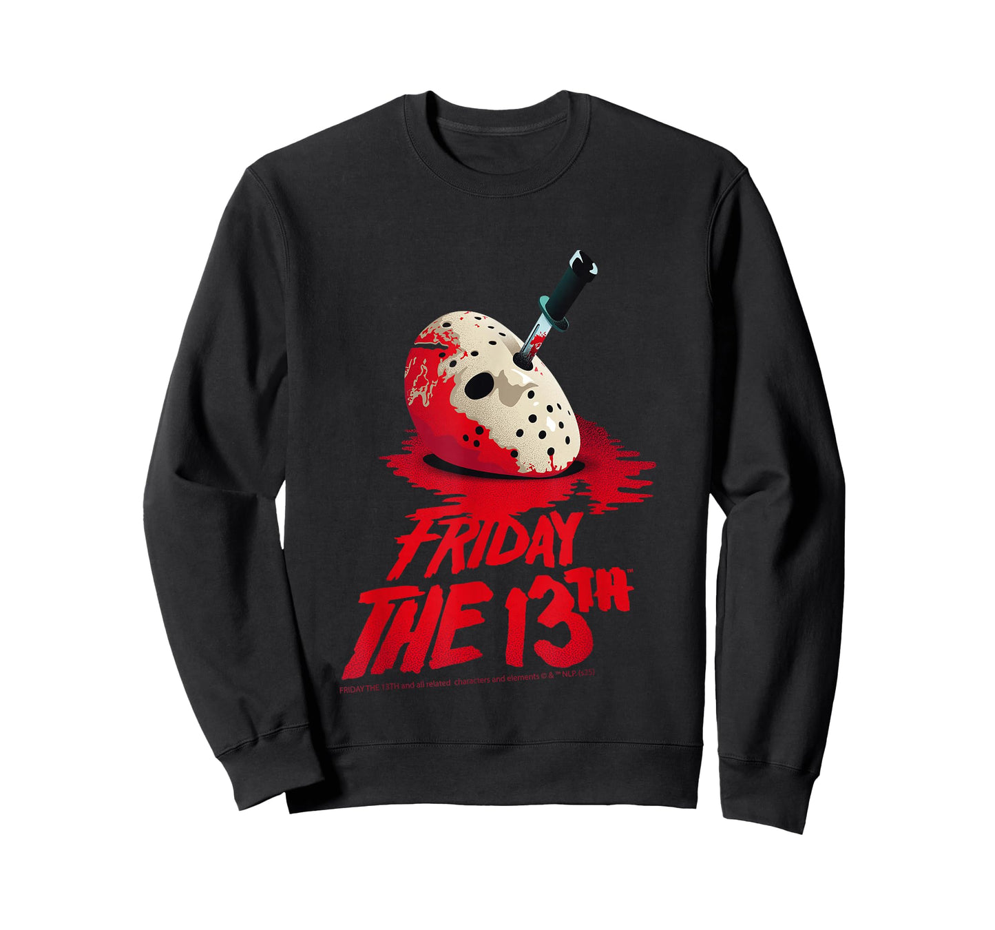 Friday The 13th Mask Blood Halloween Design T-Shirt