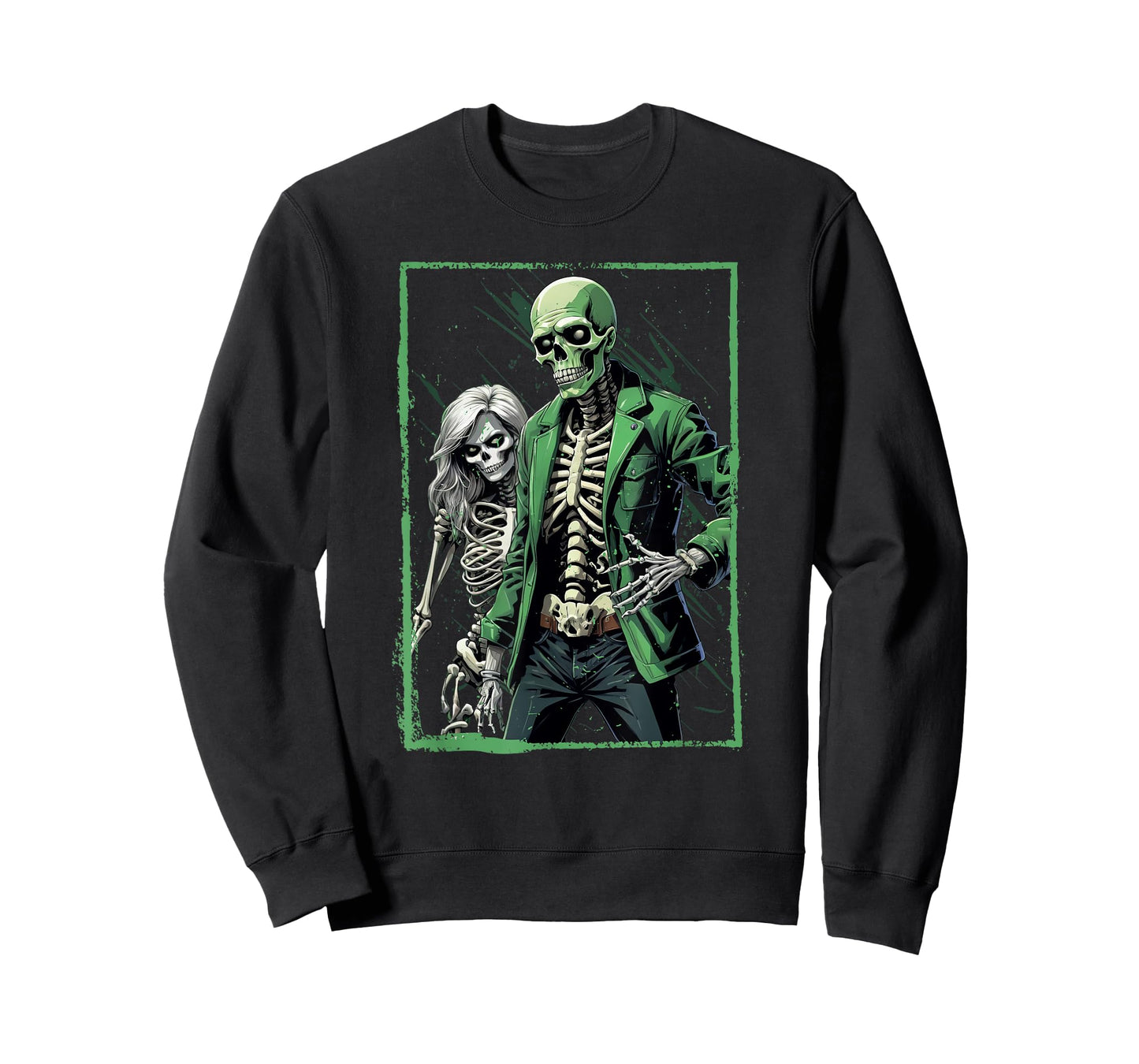 Colorful skull Couple Skeleton T-Shirt