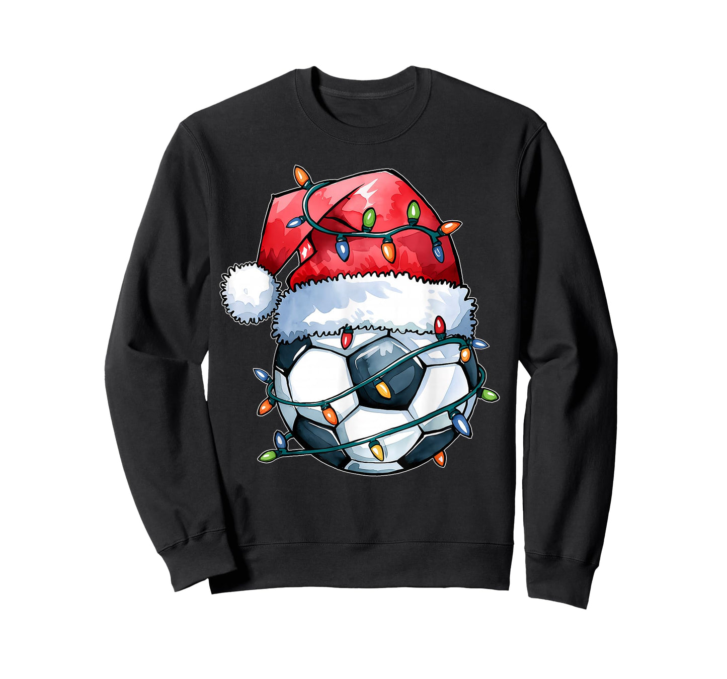 Santa Sports Design For Men Boys Christmas Soccer Player T-Shirt