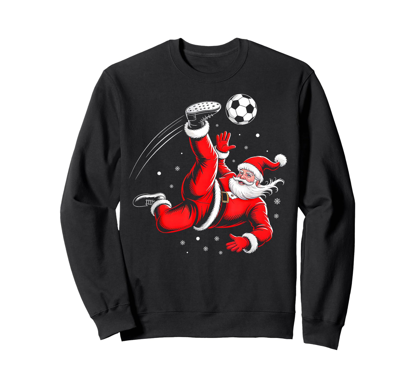 Santa Plays Soccer Christmas Sports Design for Men Boys T-Shirt