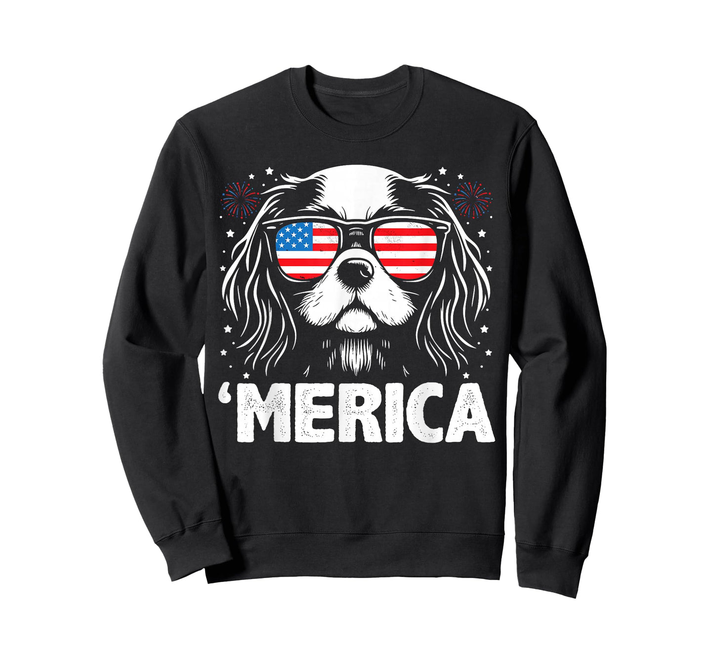 Cavalier King Charles 4th of July Merica Patriotic Dog Tee T-Shirt