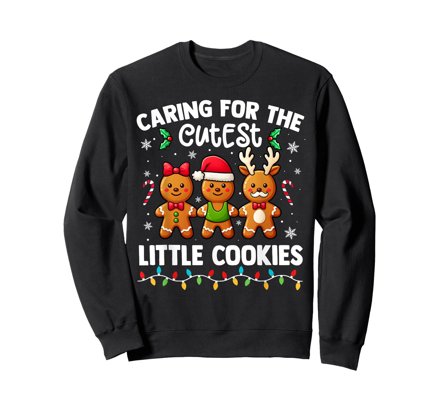 Caring For Cutest Little Cookies Pediatric Nurse Christmas T-Shirt