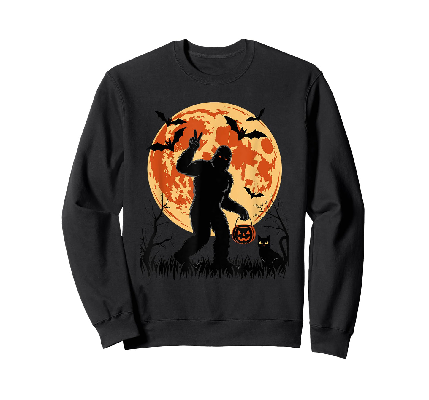 Funny Halloween Sasquatch Rocking Bigfoot Halloween T-Shirt