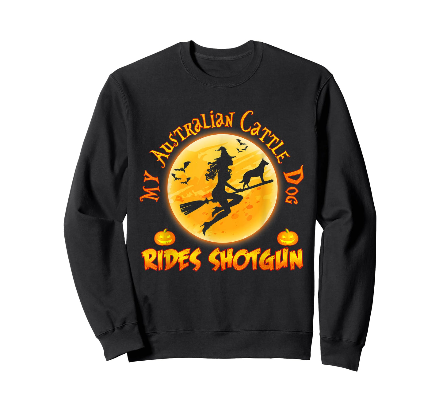 My Australian Cattle Dog Rides Shotgun Halloween Costumes T-Shirt