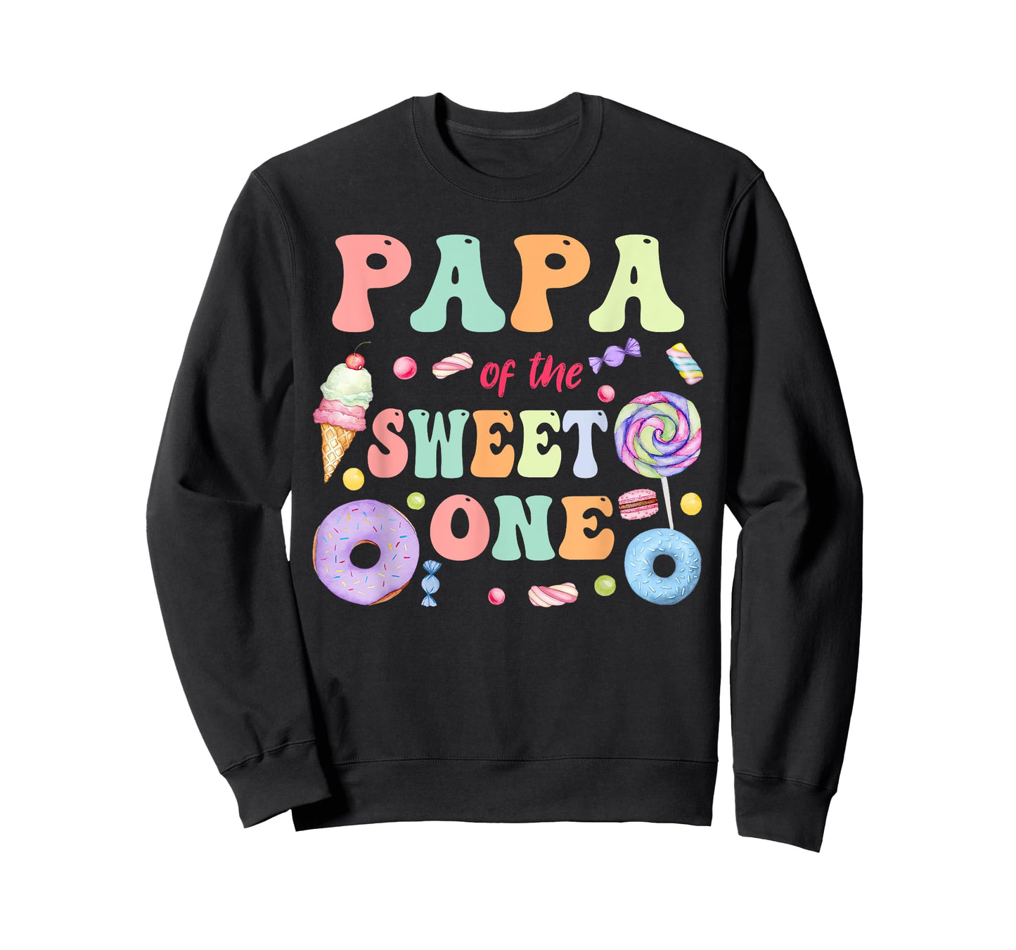 Papa of The Sweet One Lollipop Candy Birthday Party Family T-Shirt