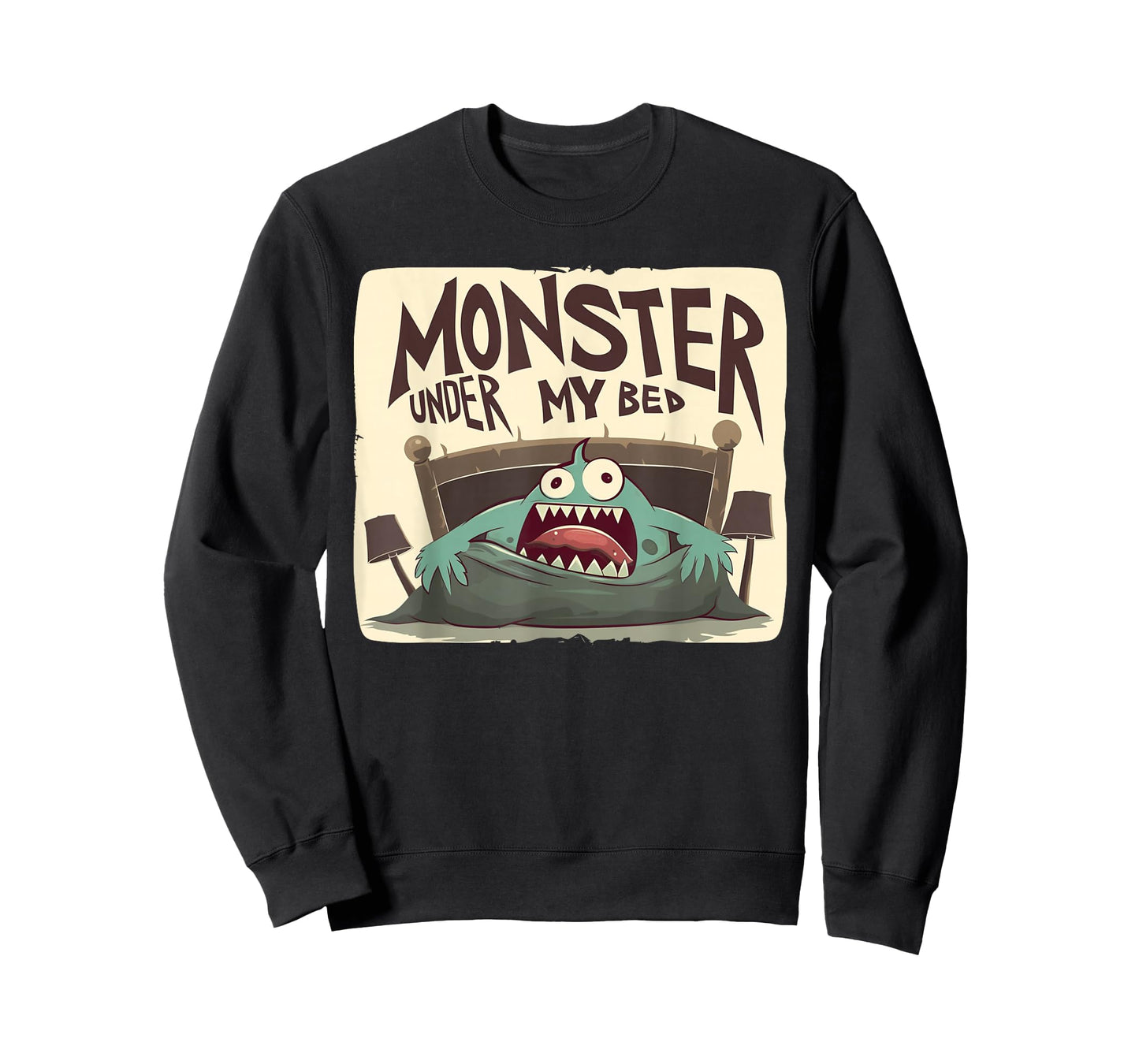 Funny scared Monster under Bed in Children's Room Costume T-Shirt