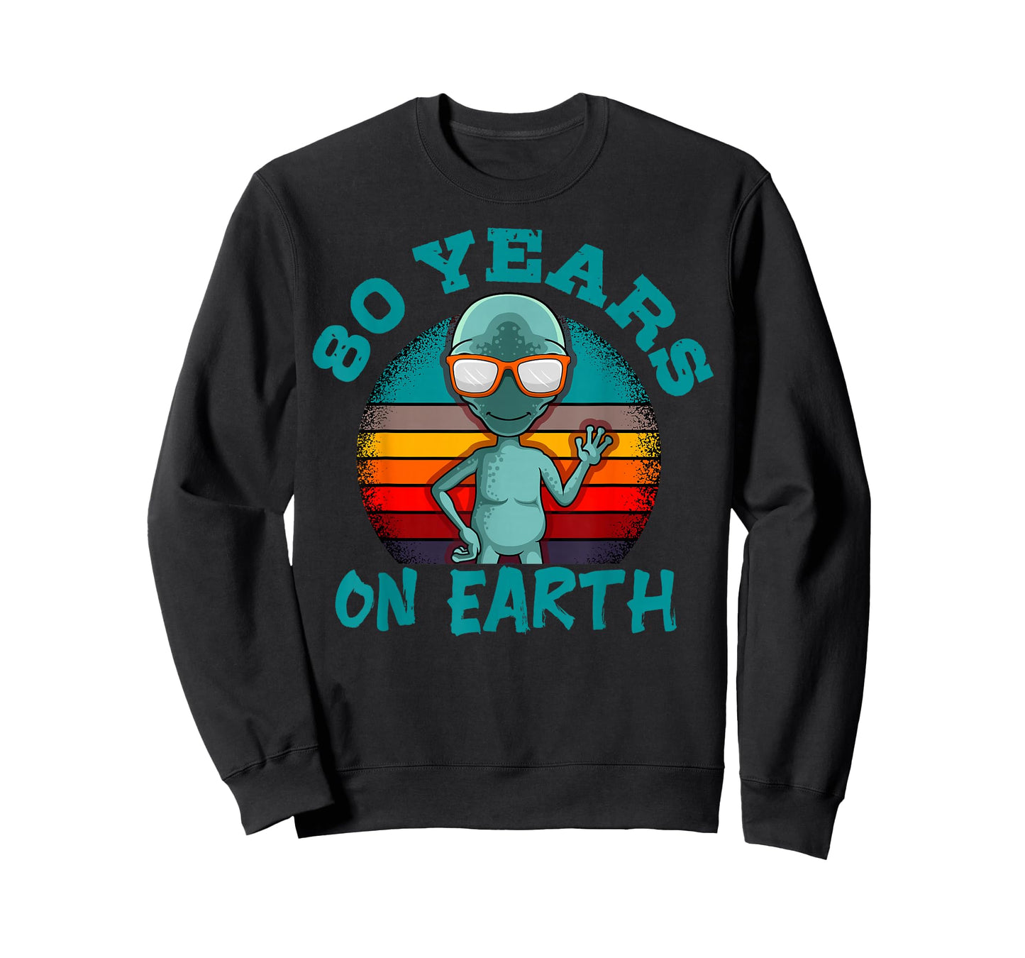 Alien 80th Birthday Party UFO Space Galaxy Traveler Cosmos T-Shirt