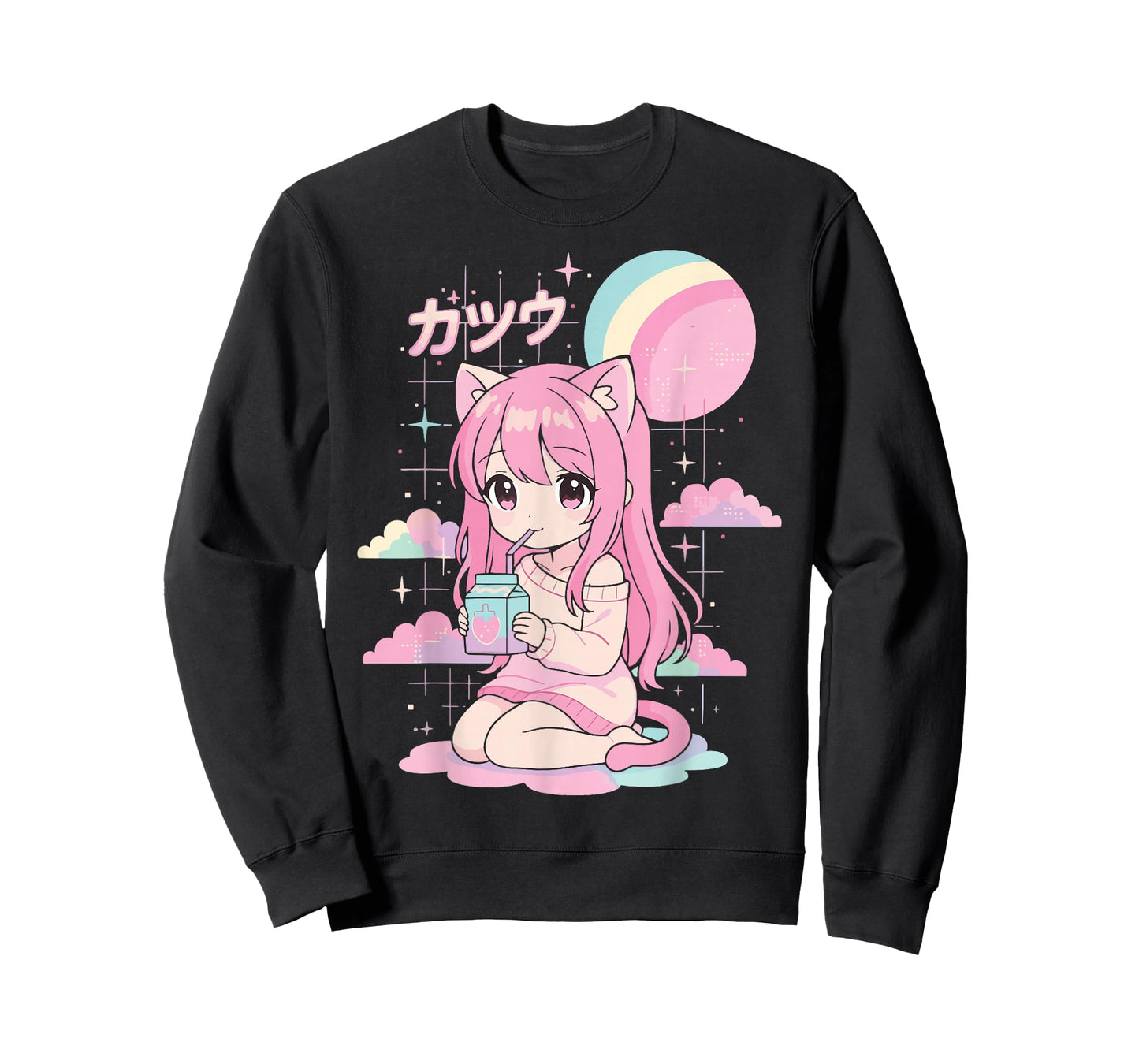 Anime Girl Strawberry Milk Kawaii Aesthetic Manga T-Shirt