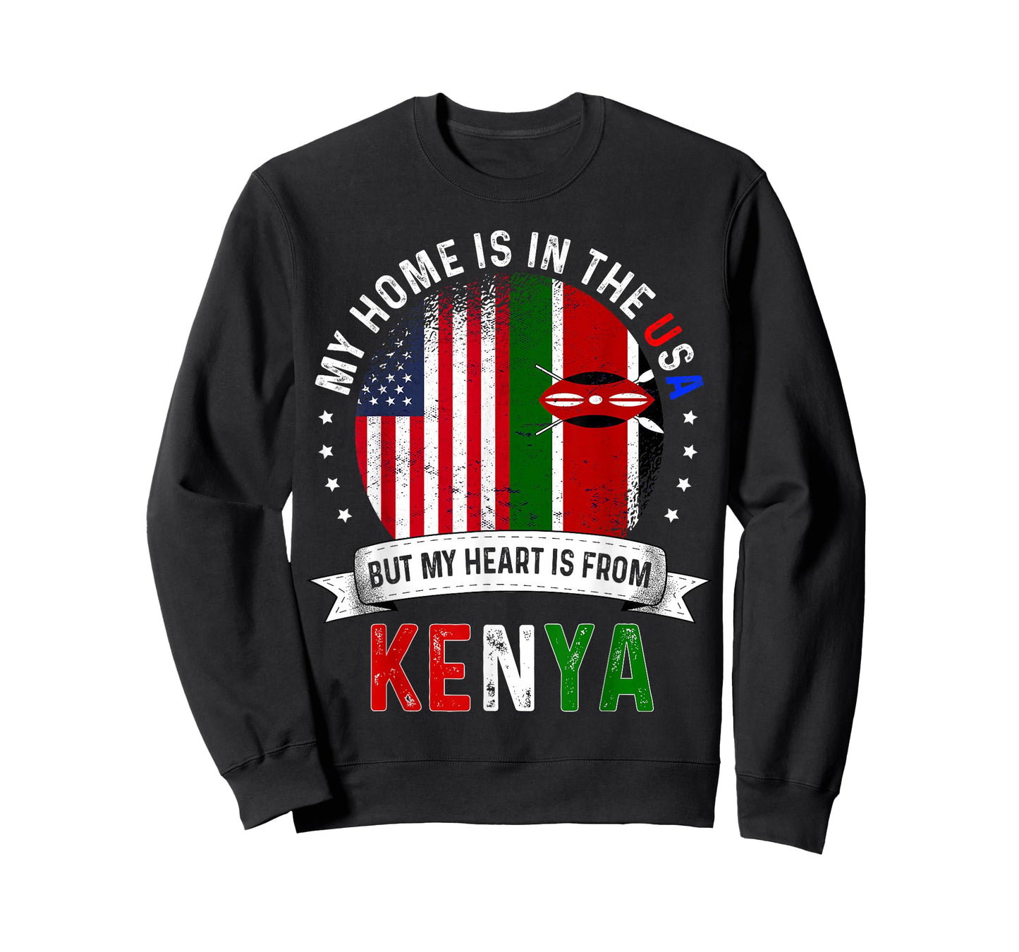 kenyan American Patriot Heart is from kenya Flag T-Shirt
