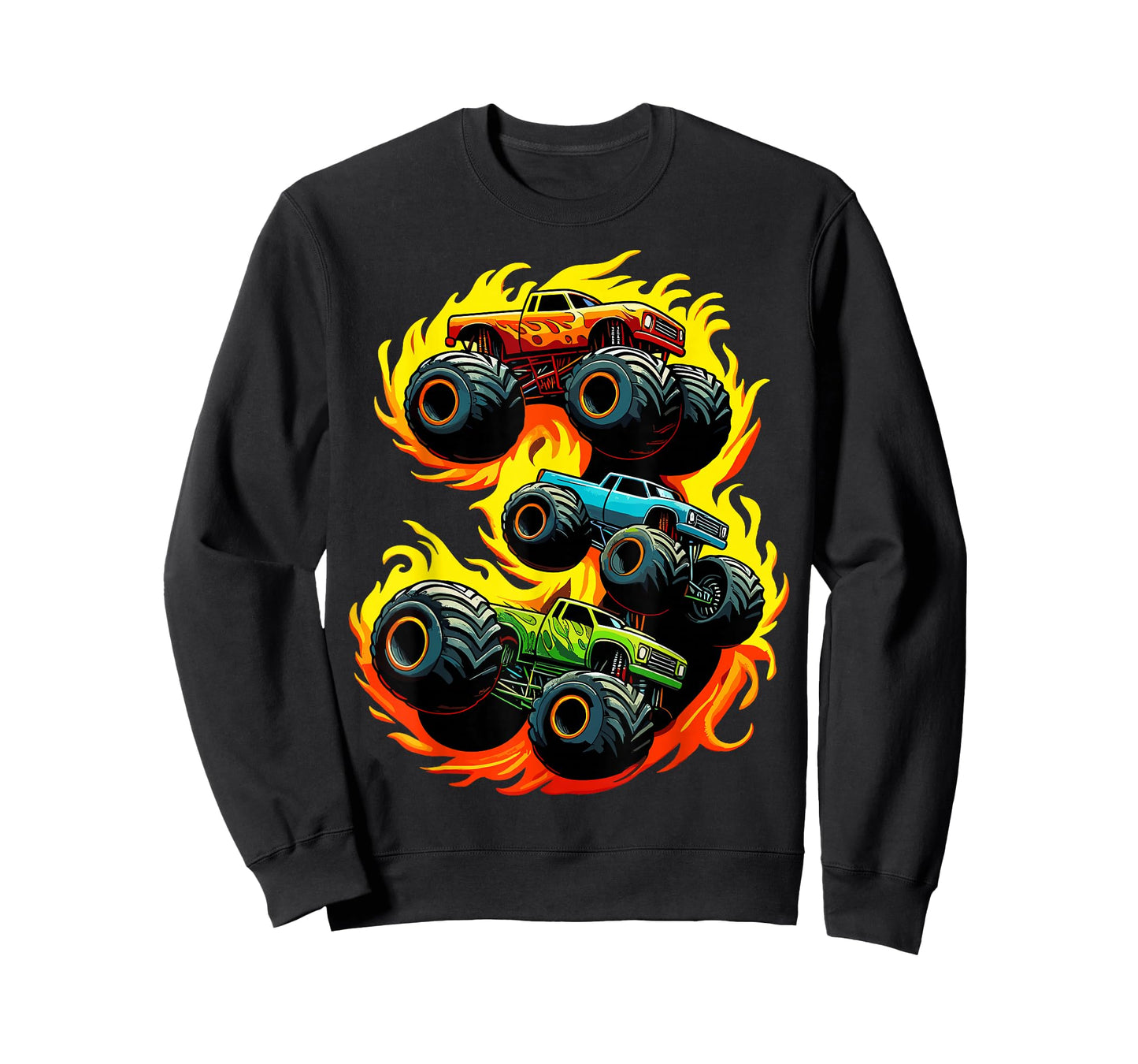 3 Year Old 3rd Birthday Boy Monster Truck T-Shirt