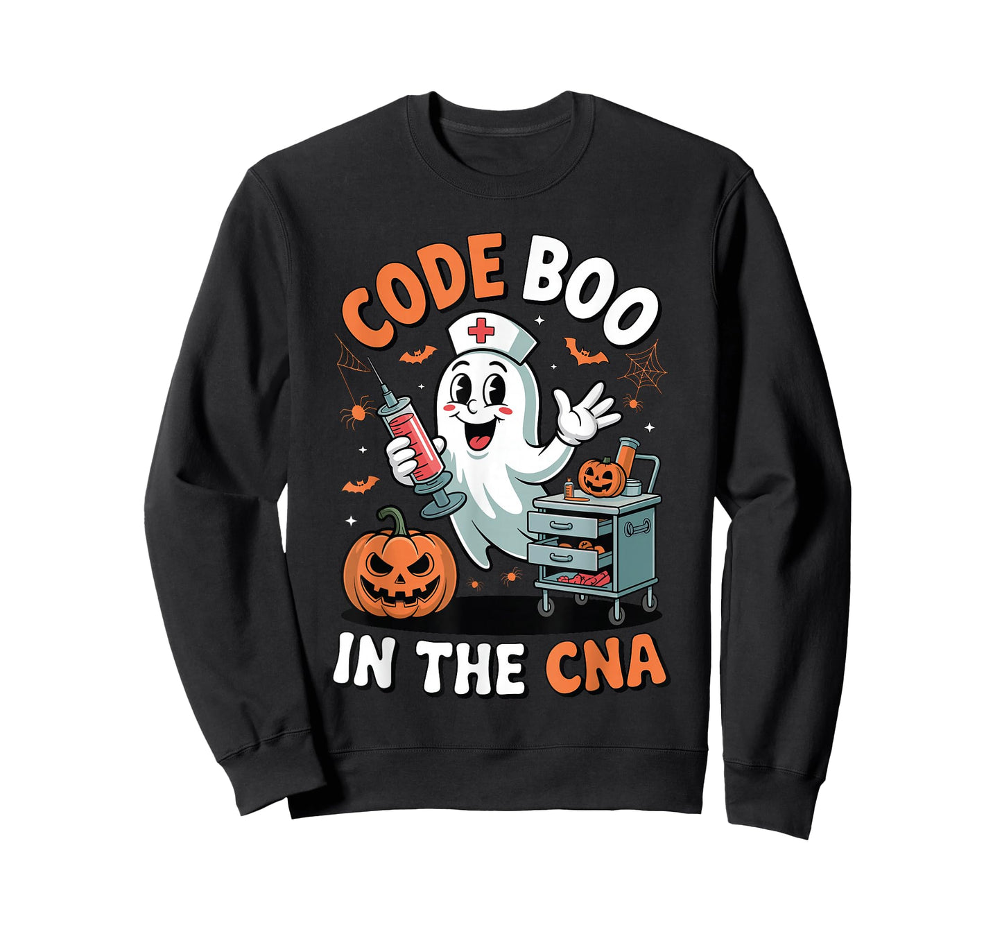 Code Boo in The CNA Funny Medical Halloween CNA Nurse T-Shirt