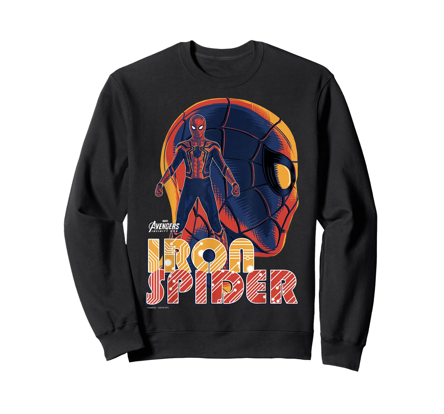 Marvel Infinity War Iron Spider Head Profile Graphic T-Shirt T-Shirt