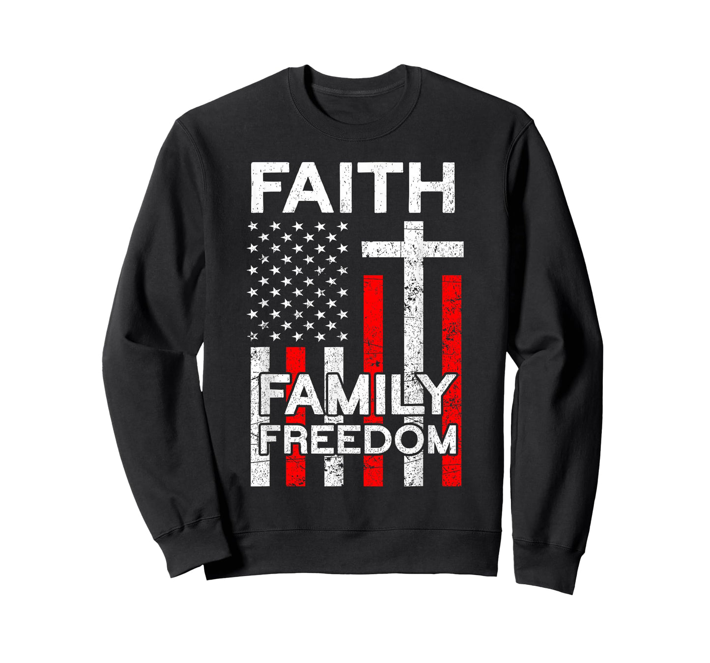 Faith Family Freedom | American Veterans Day Family Faith T-Shirt