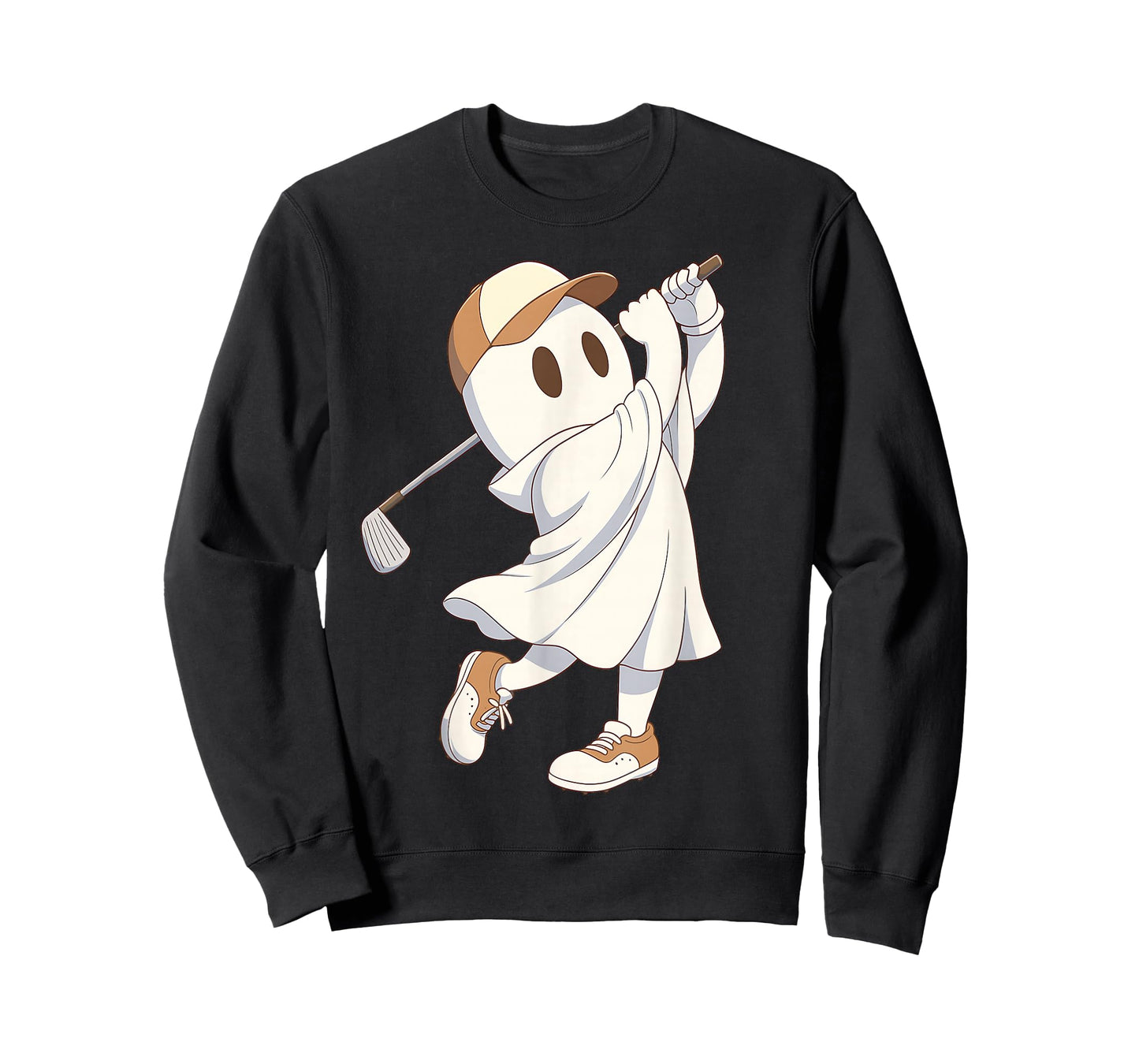 Funny Golf Costume Halloween Ghost Playing Graphic T-Shirt