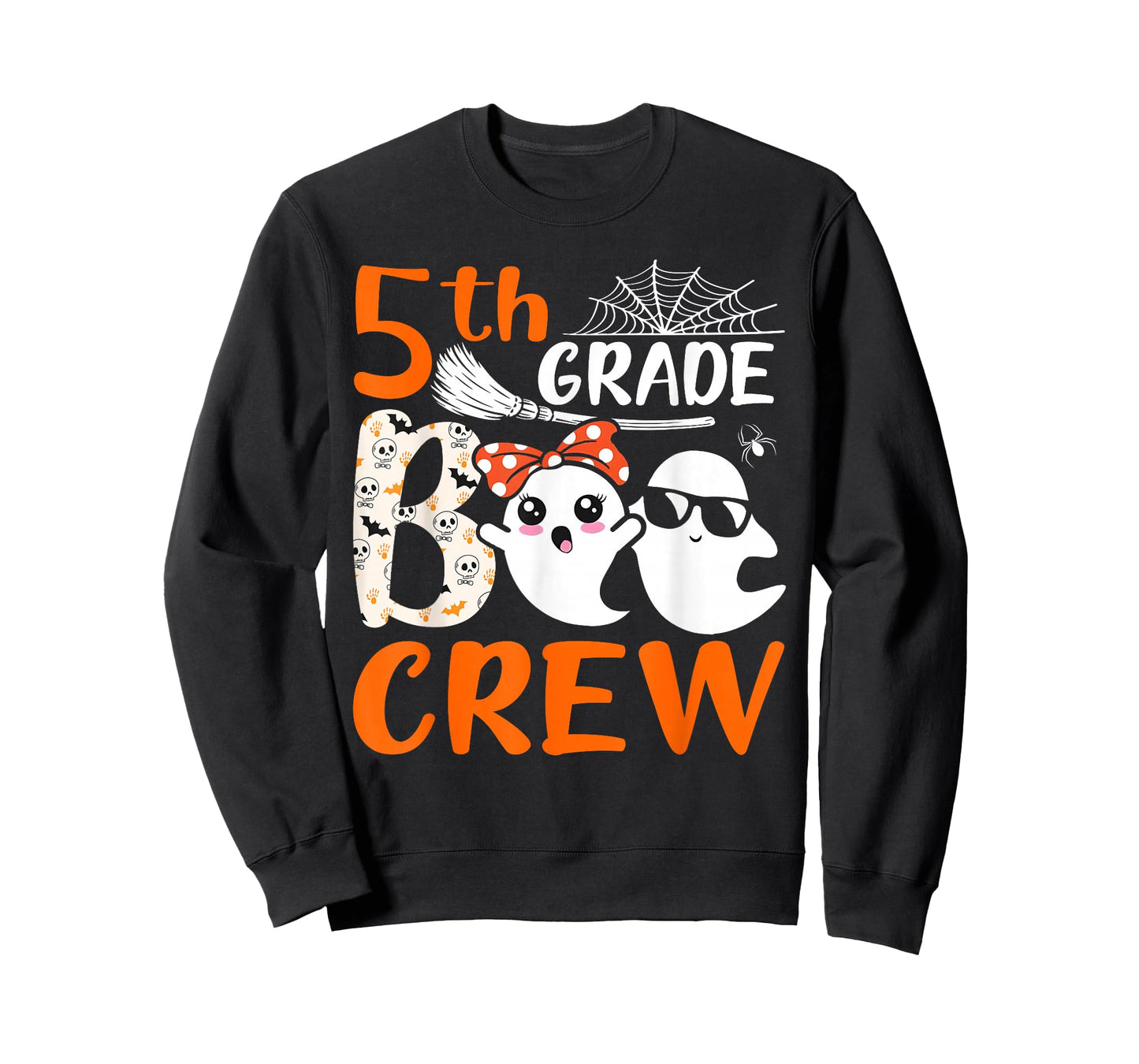 5th Grade Boo Crew Teachers Students Ghost Halloween T-Shirt