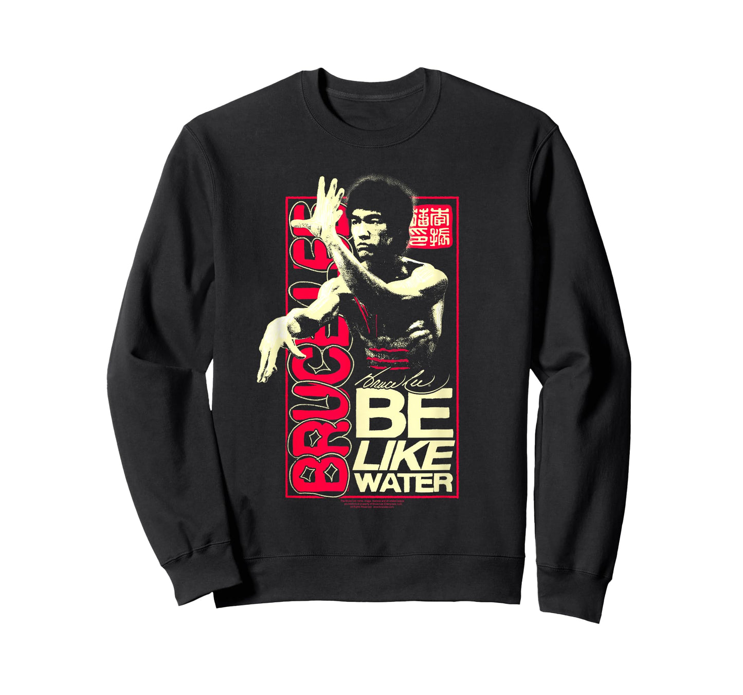 Bruce Lee Be Like Water Retro Martial Arts Poster T-Shirt