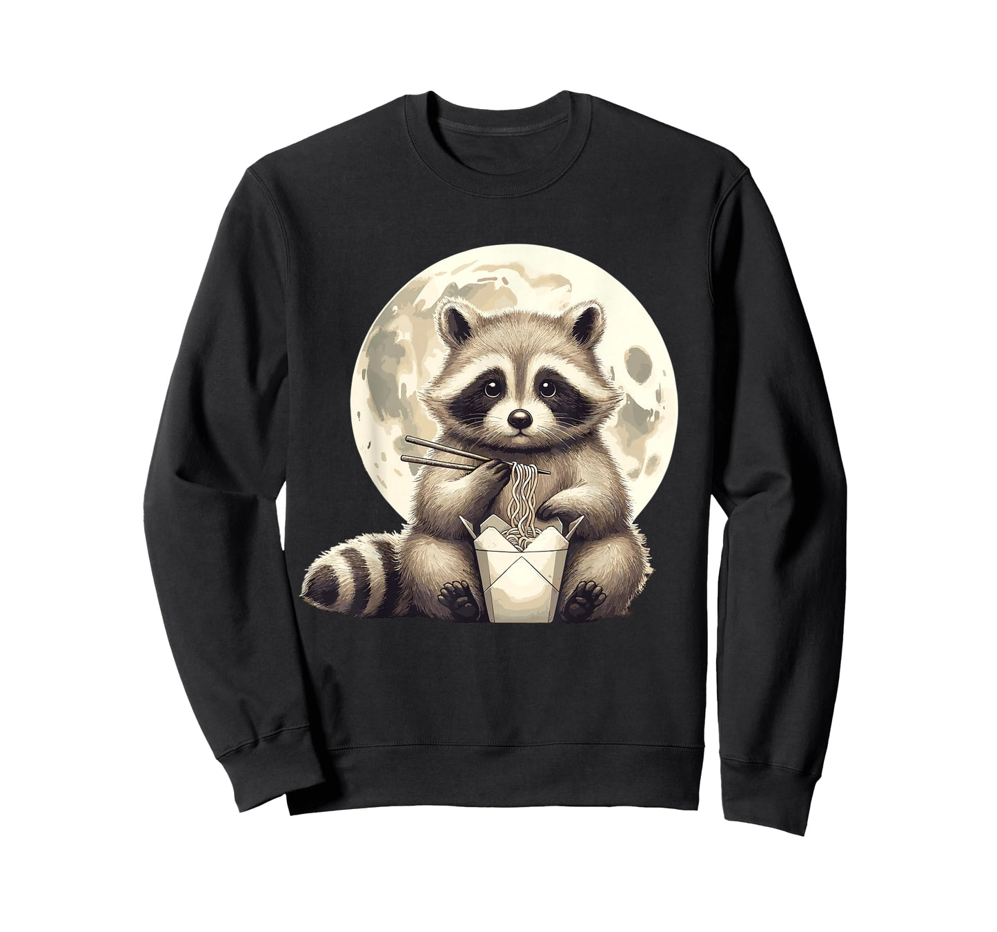 Raccoon Eating Ramen Noodle Kawaii Raccoon T-Shirt