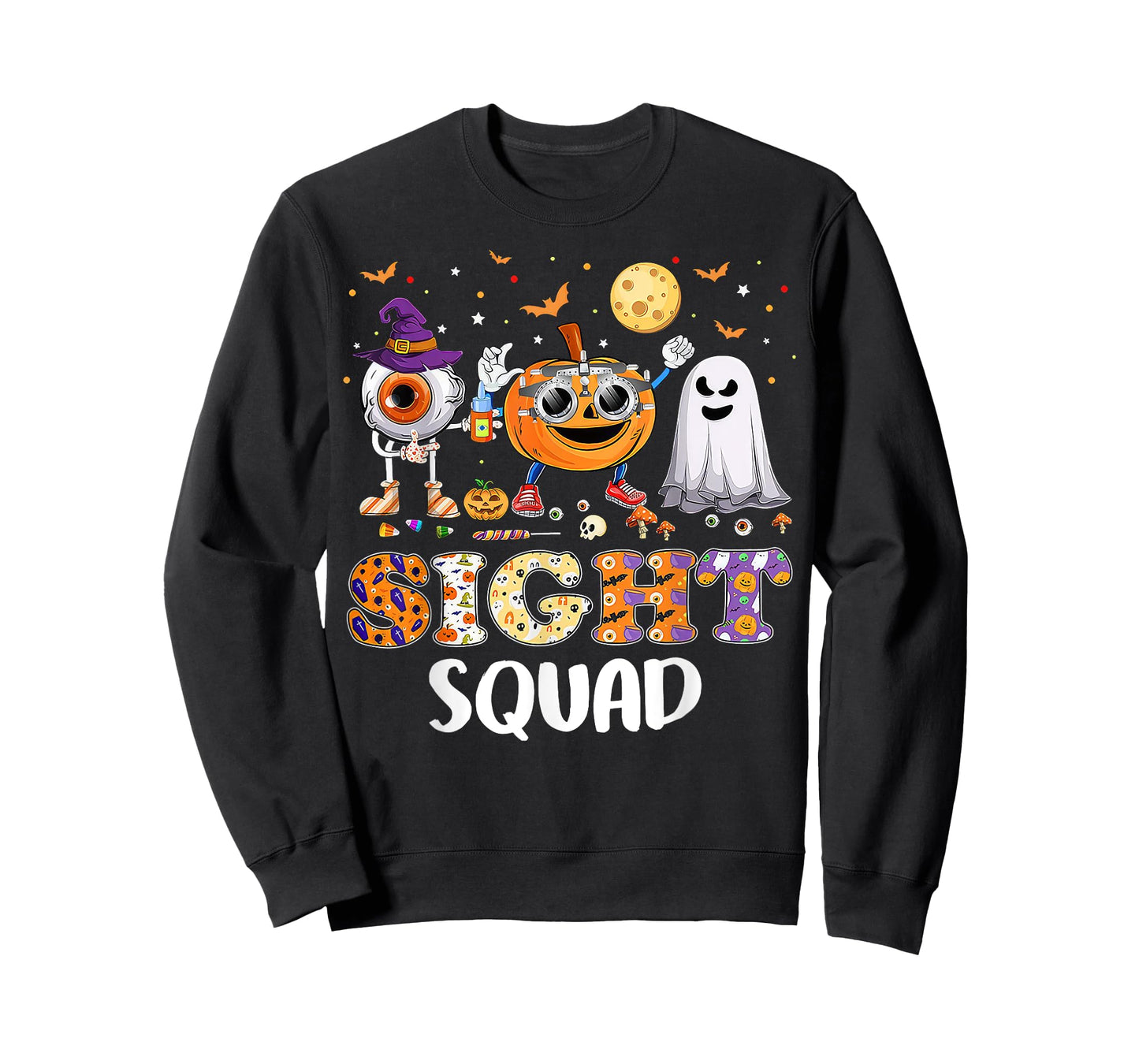 Optometrist Sight Squad Pumpkin Ghost Halloween Costume T-Shirt