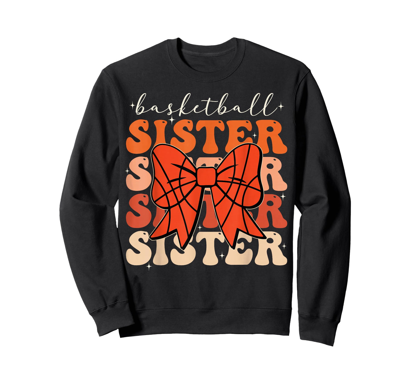 Basketball Sister Vintage Sport Lover Sister Mothers Da T-Shirt