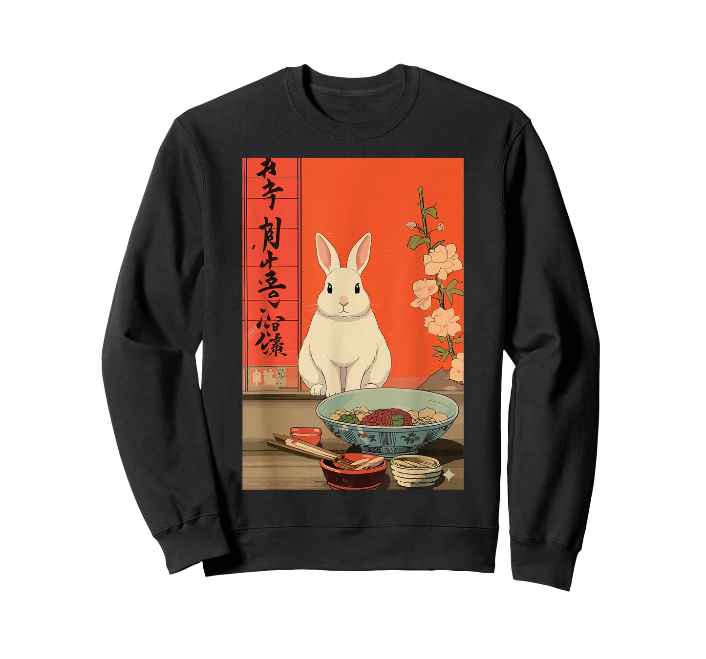 Funny Japanese Bunny Ramen Kawaii Animal Anime Art T-Shirt