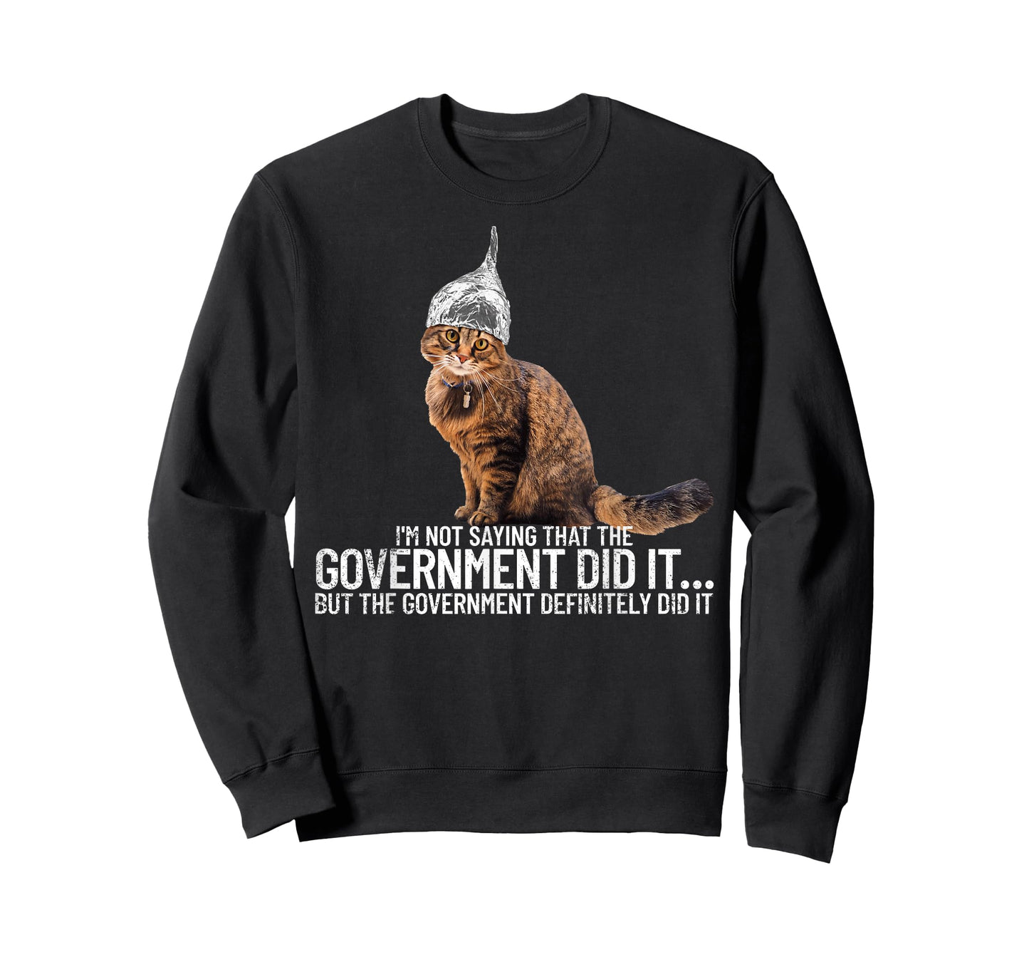 Conspiracy Cat Government Conspiracy Theory Tin Foil Hat T-Shirt