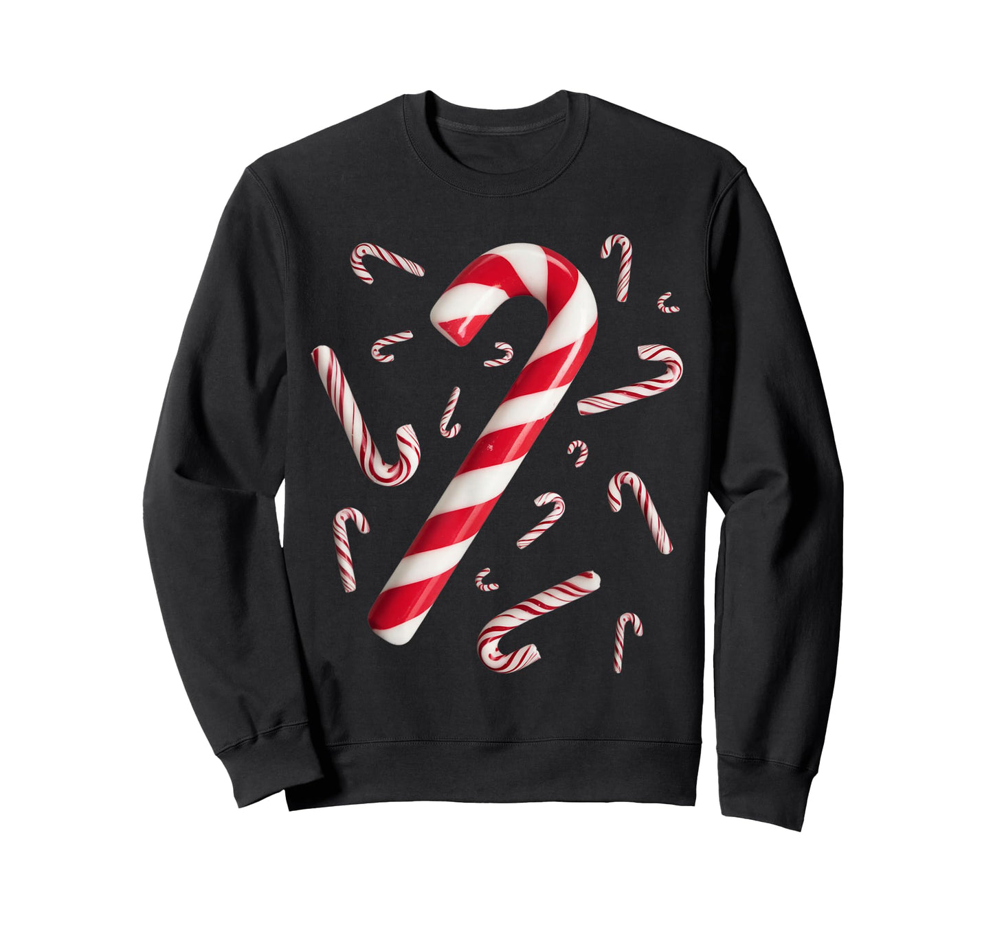 Christmas Candy Cane Santa Xmas Kids Toddler Youth Women Men T-Shirt
