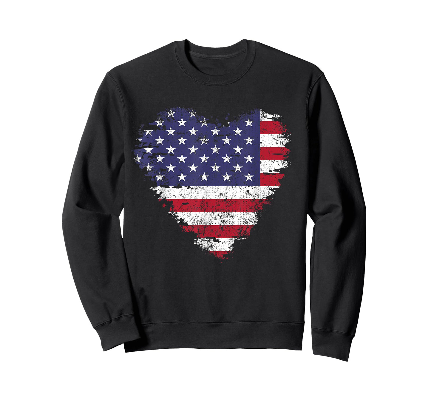 USA Patriotic American Flag Heart 4th of July T-Shirt