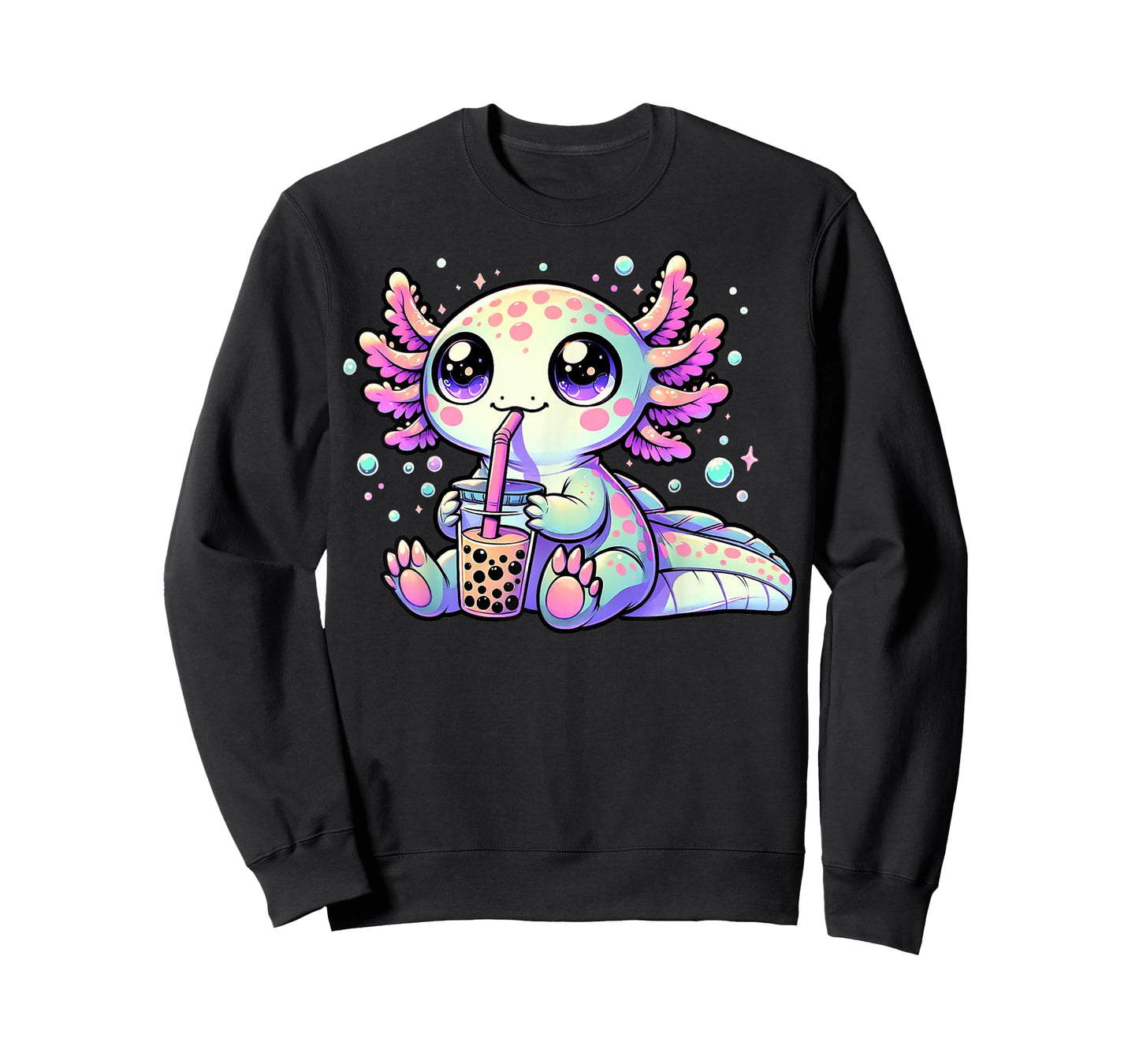 Axolotl Bubble Boba Tea Kawaii Anime Gifts Women, Men, Kids T-Shirt