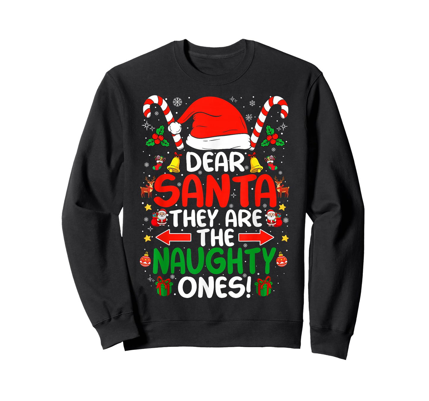Dear Santa They are The Naughty Ones Funny Christmas T-Shirt
