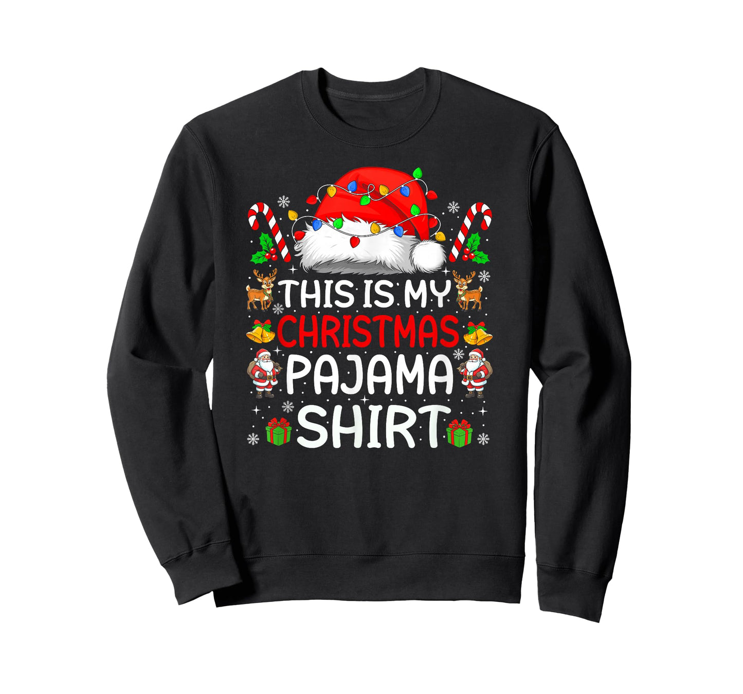 This is My Christmas Pajama Shirt Funny Xmas PJs Men Women T-Shirt
