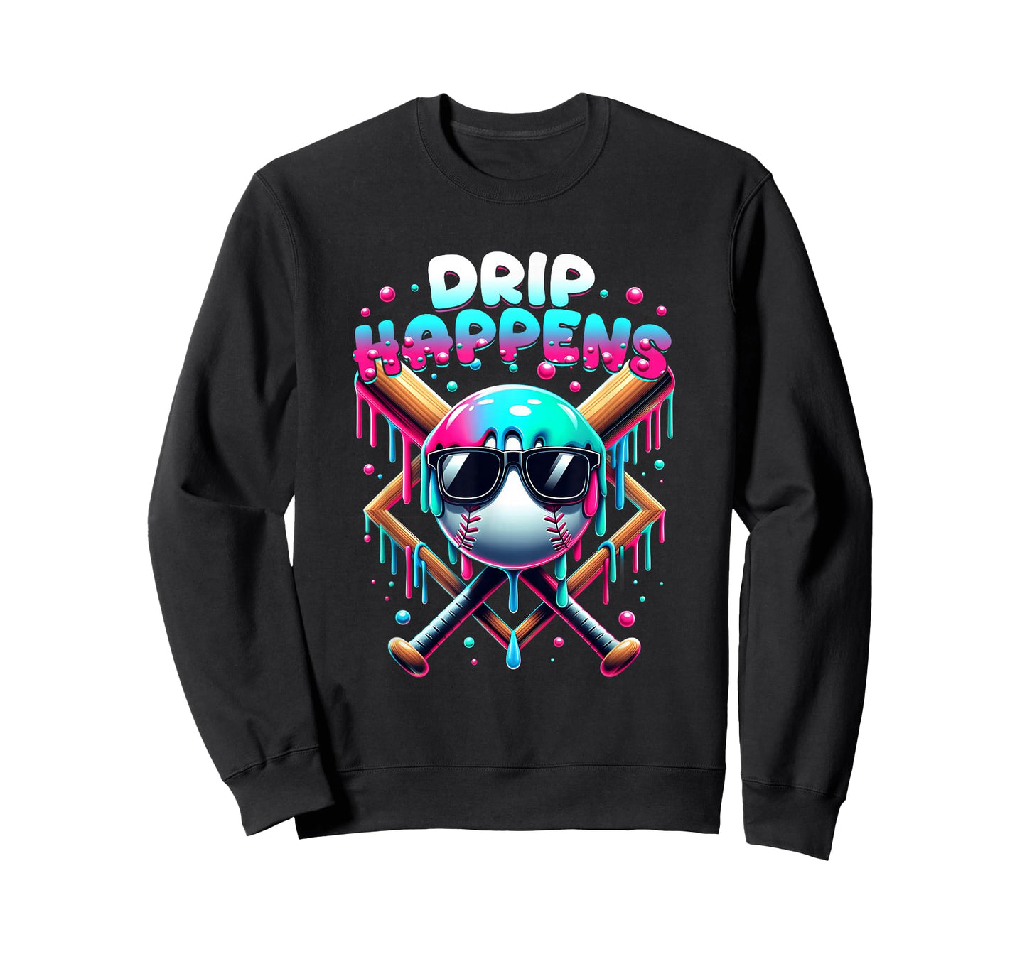 Baseball Lifestyle 101 Drip Happens Baseball Drip Icecream T-Shirt