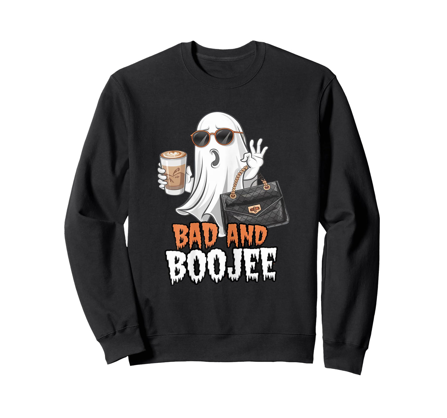 Halloween B00Jee Ghost Funny Spooky Season Bad and Boo-Jee T-Shirt