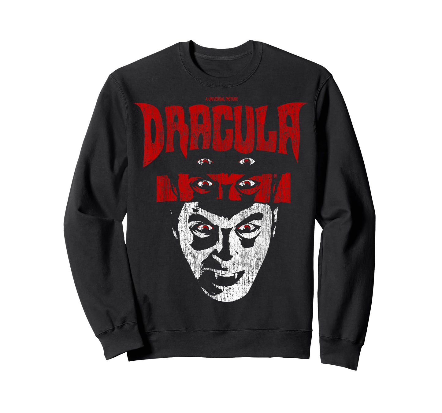 Universal Monsters Distressed Dracula Portrait Logo T-Shirt