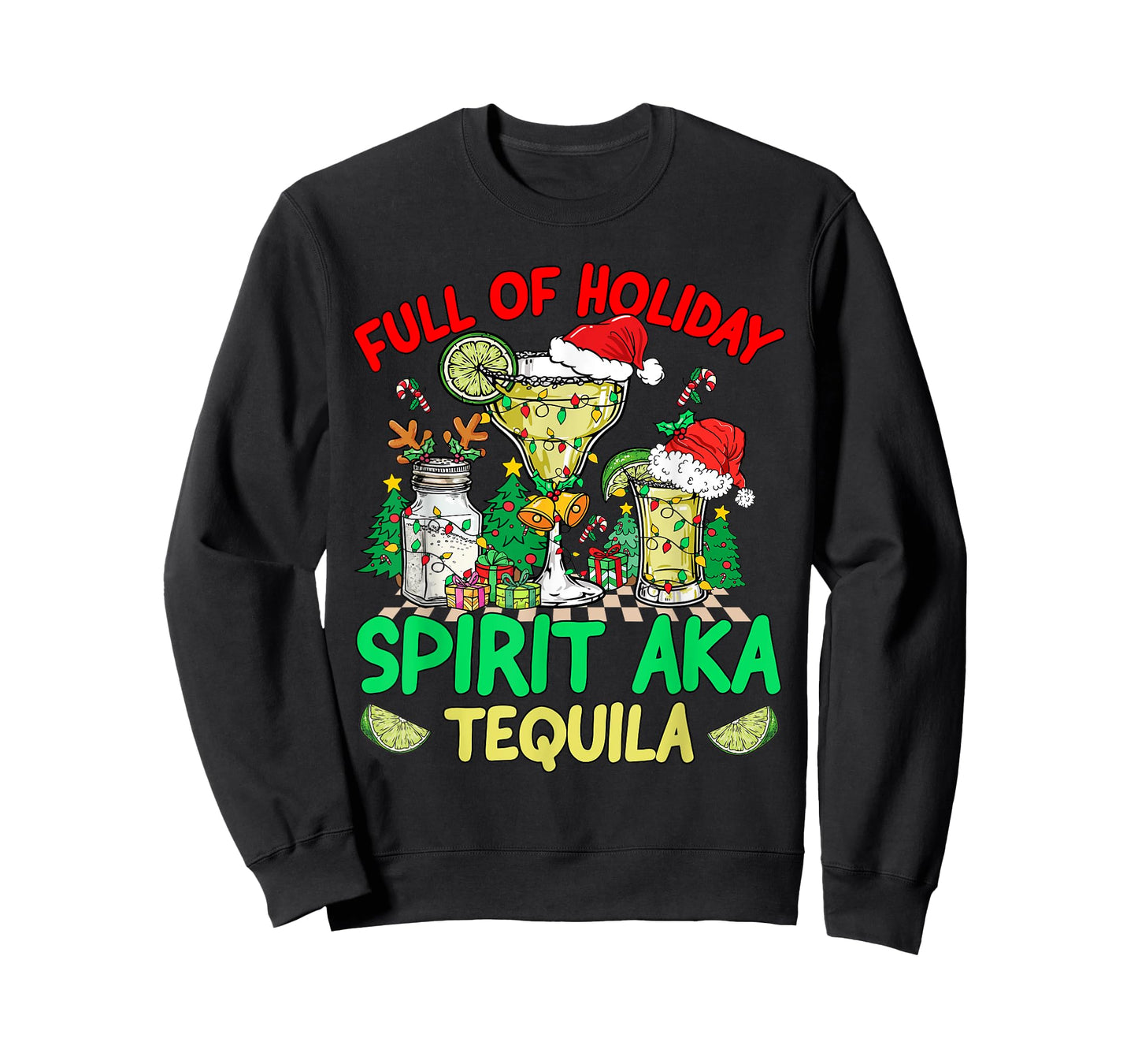 Full Of Holiday Spirit Aka Tequila Three Amigos Christmas T-Shirt