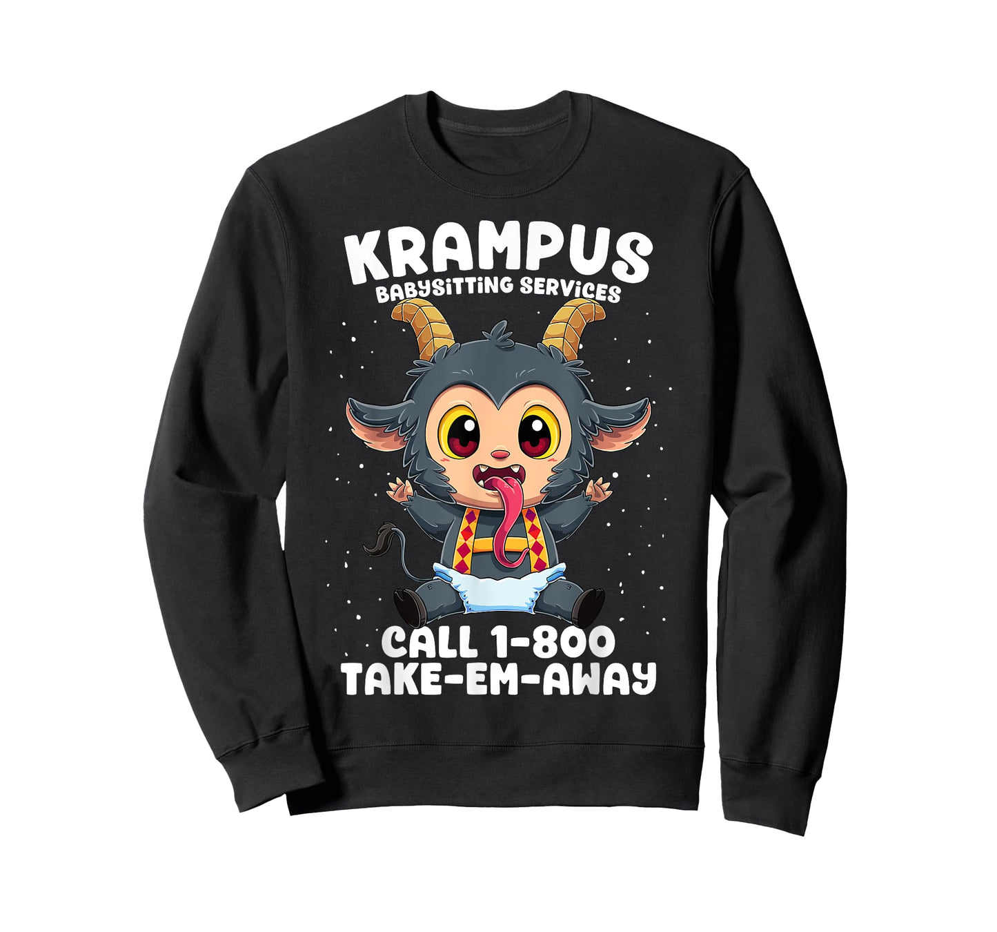 Krampus Babysitting Services Germanic Christmas Demon Horror T-Shirt