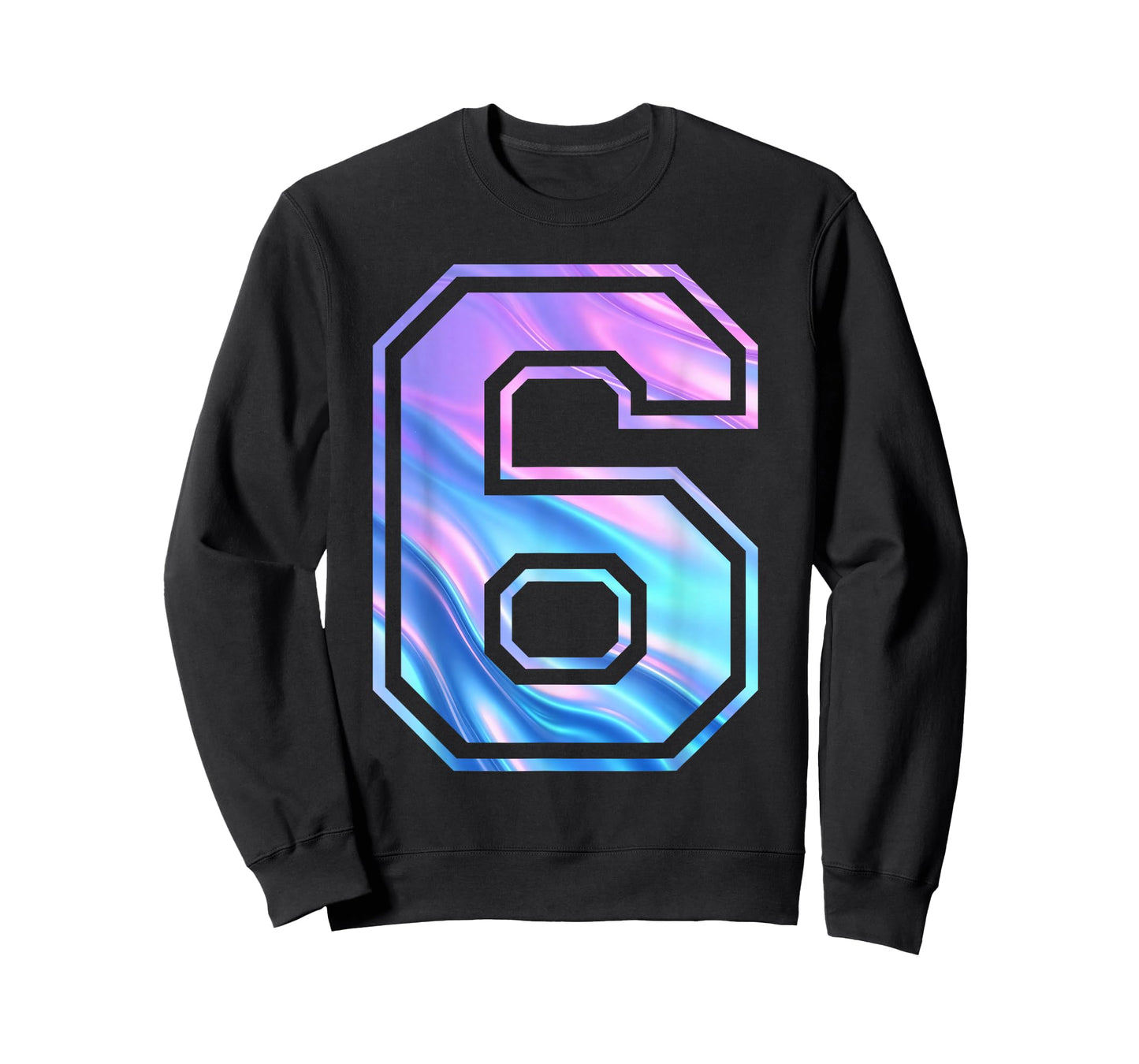 6 Number Six Team Sports Graphic Design Matching Varsity T-Shirt