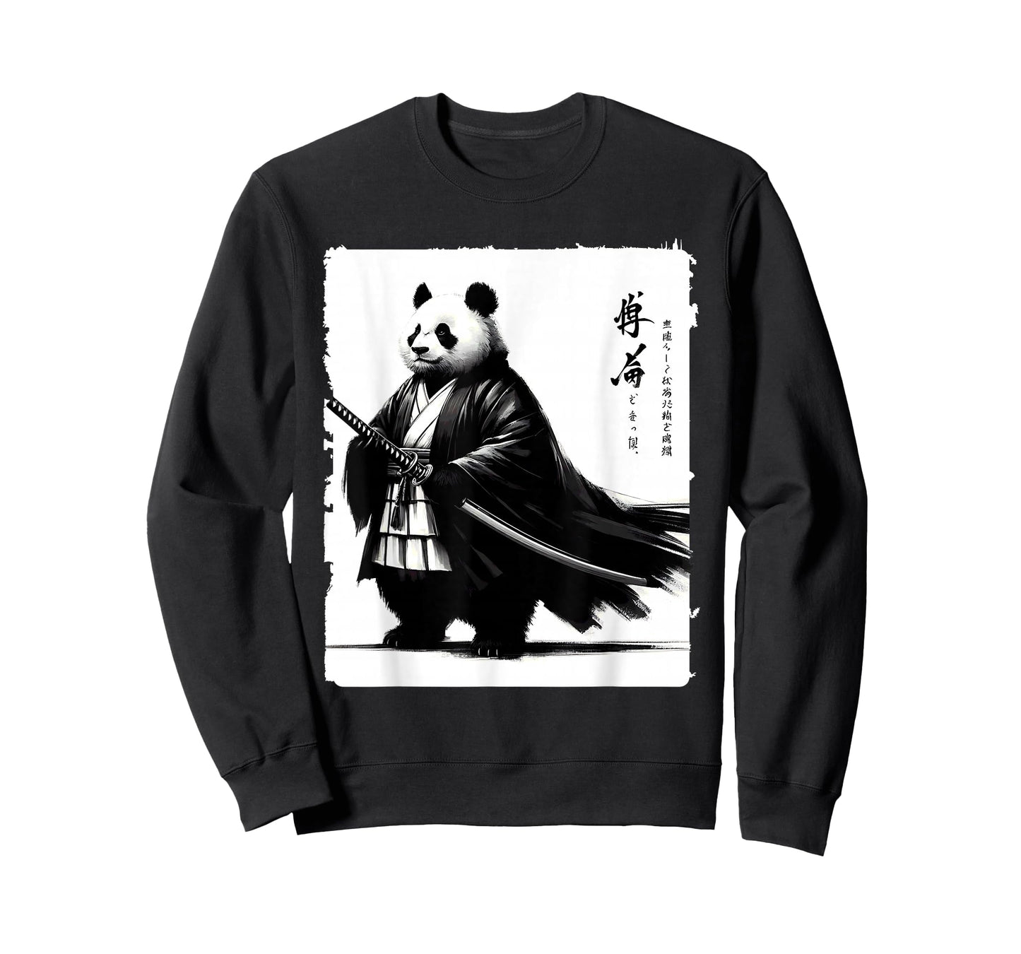 Fat Panda Samurai Kasa Anime Style Japanese T-Shirt