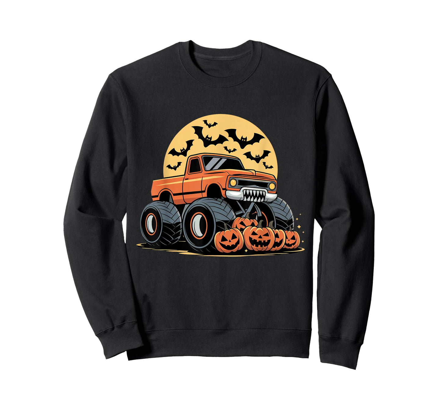 Halloween Shirts for Kids Boys Monster Truck Pumpkins T-Shirt