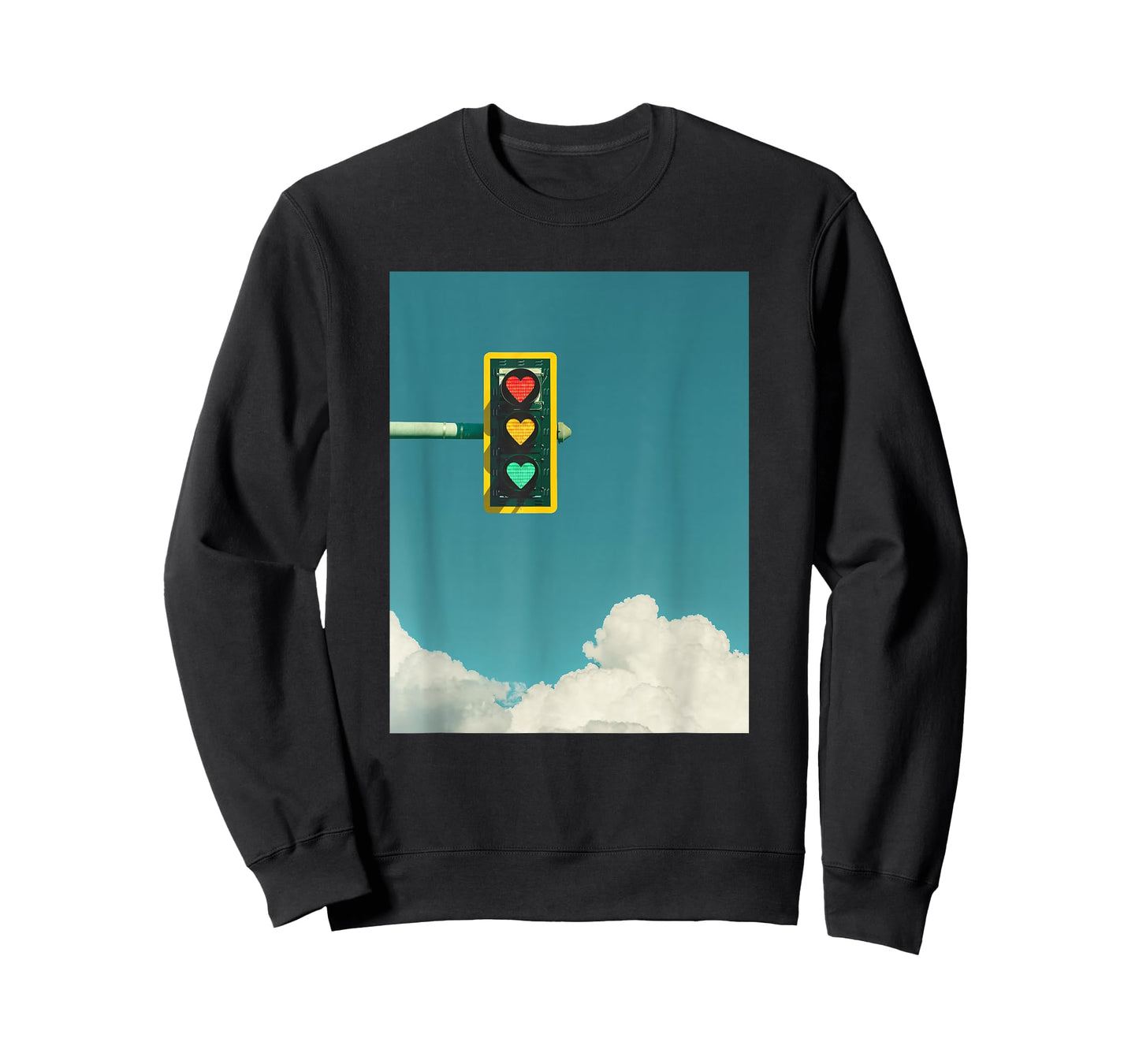 Indie Aesthetic y2k Light Traffic Heart Teen Girls 90s T-Shirt