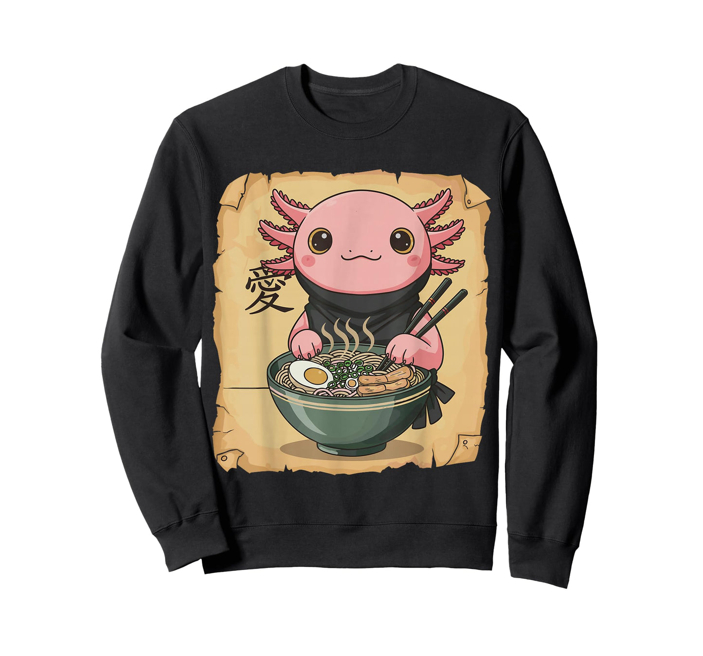 Ramen Axolotl Noodle Kawaii Lover Japanese Funny Graphic T-Shirt