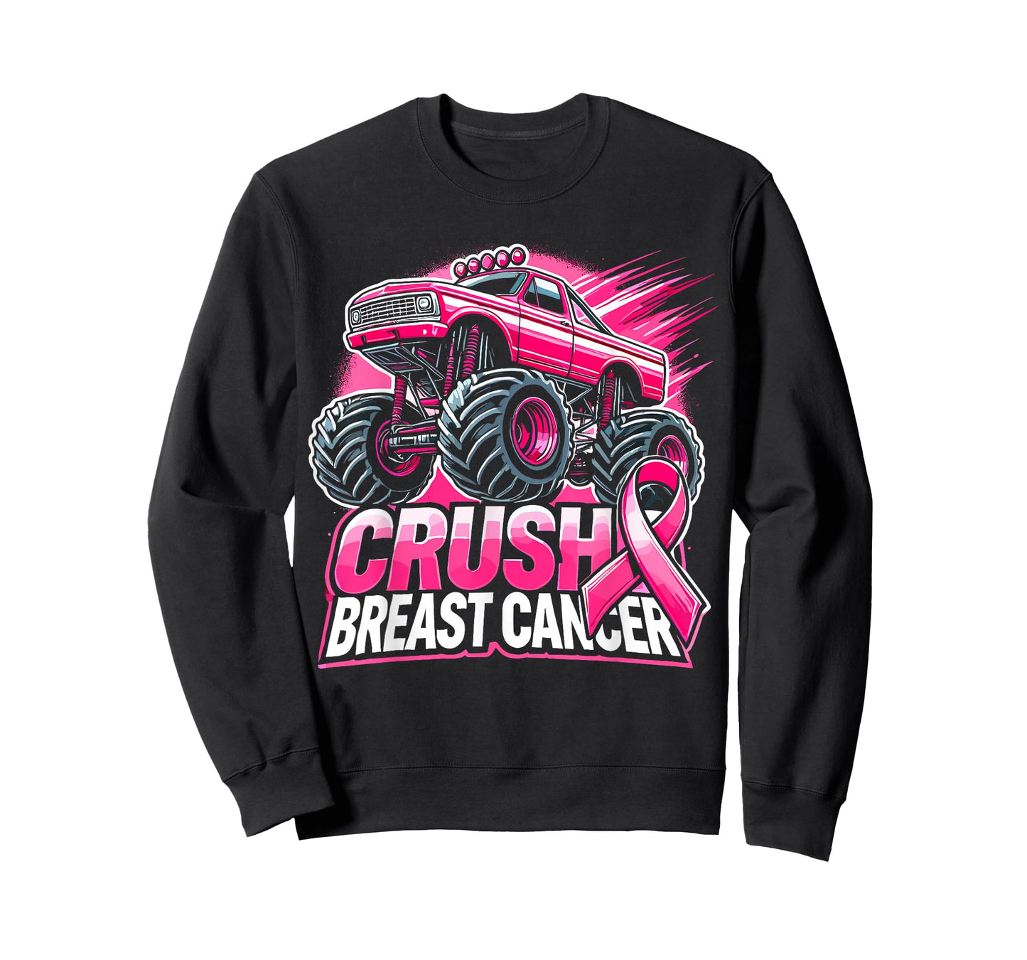 Monster Truck Pink Breast Cancer Awareness T-Shirt