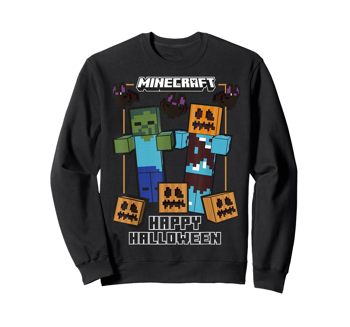 Minecraft Happy Halloween Pumpkin Zombie Fun T-Shirt