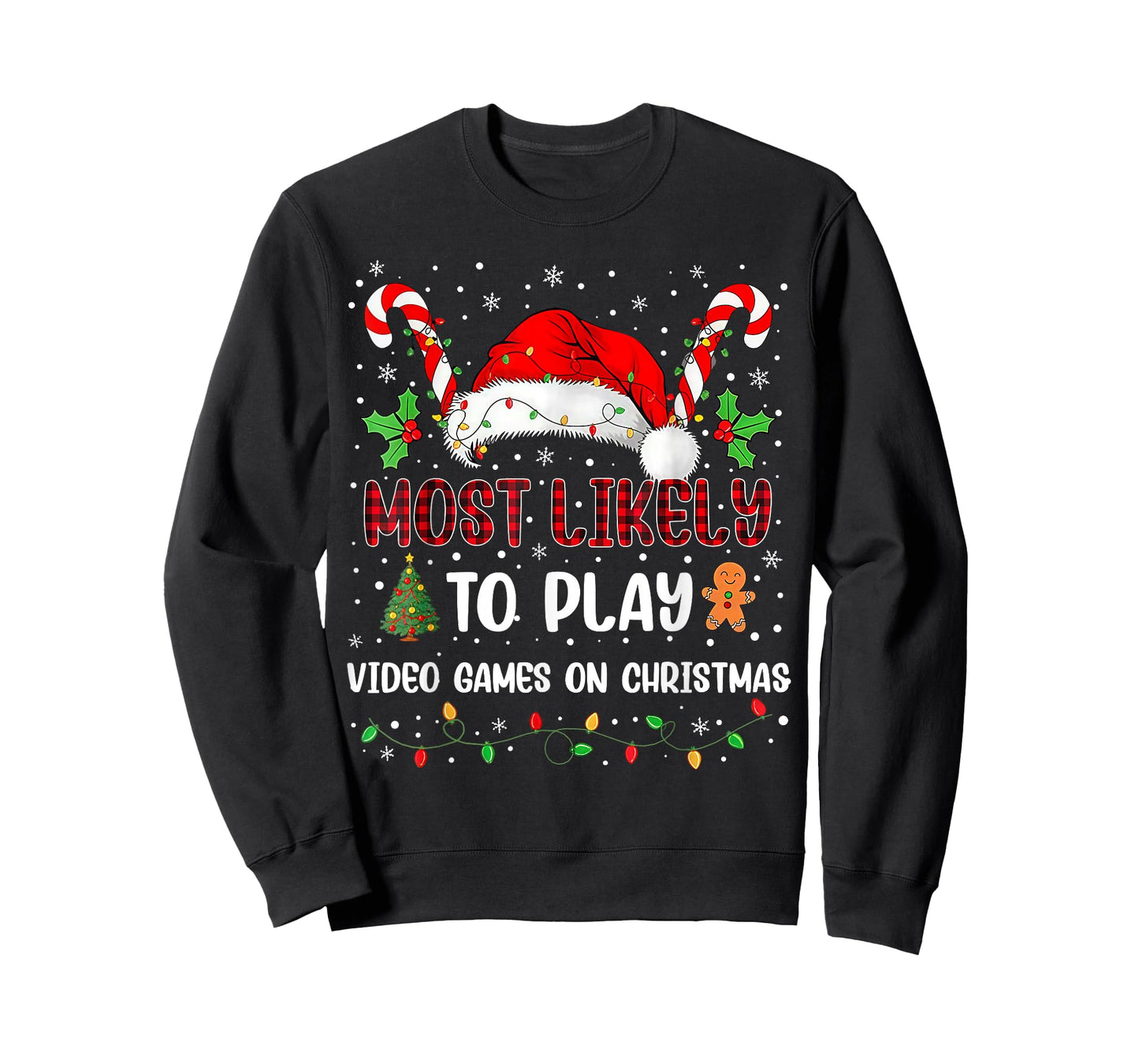 Most Likely to Play Video Games On Christmas Matching Family T-Shirt