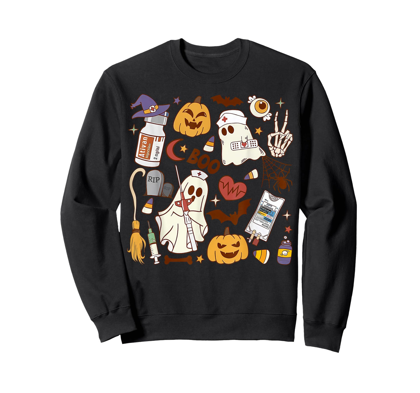 Cardiology Nurse Boo Crew Spooky Cardiac Nursing Halloween T-Shirt