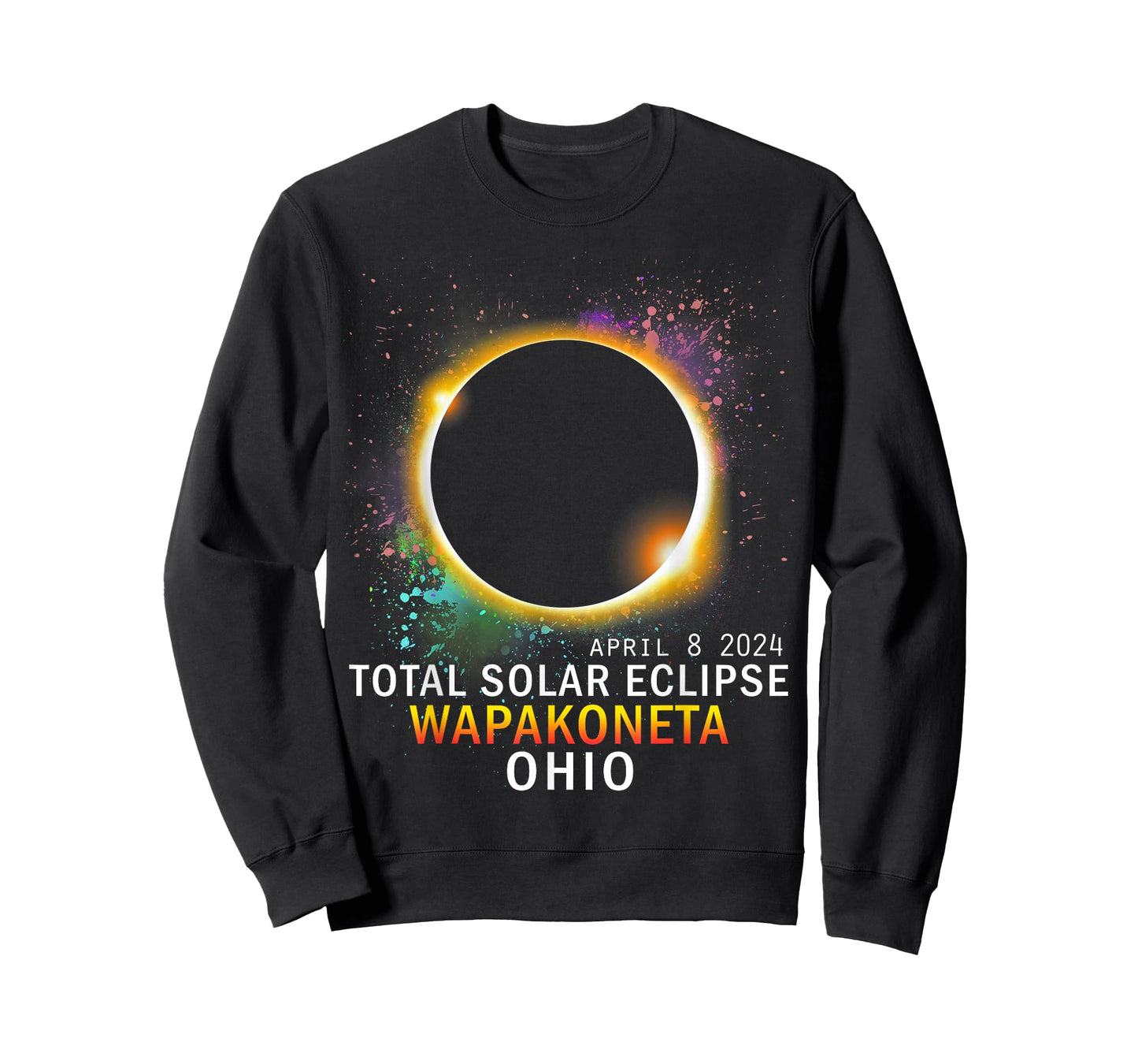 Wapakoneta Ohio Total Solar Eclipse April 8 2024 T-Shirt
