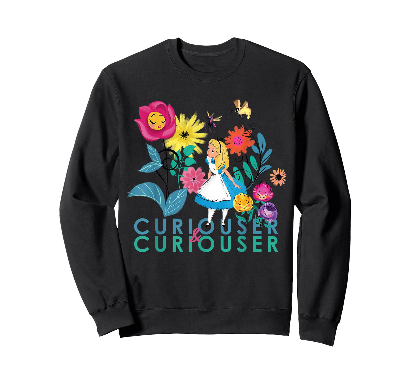 Disney Alice in Wonderland Curiouser & Curiouser T-Shirt Small