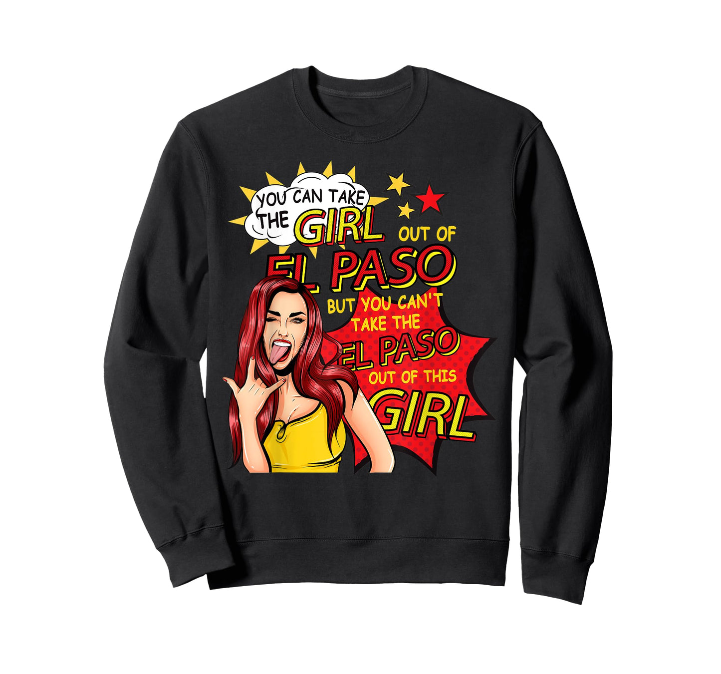 Retro Girl From El Paso - Comic Style - El Paso Girl T-Shirt