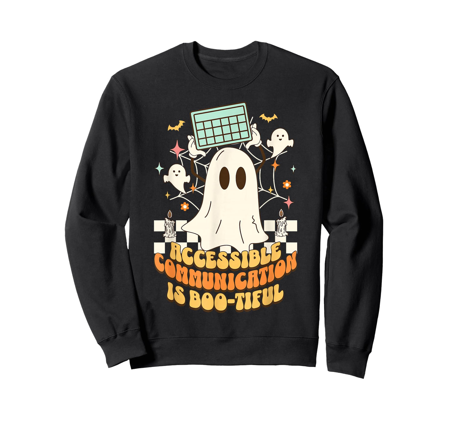 Halloween Accessible Communication Ghost AAC Awareness SLP T-Shirt