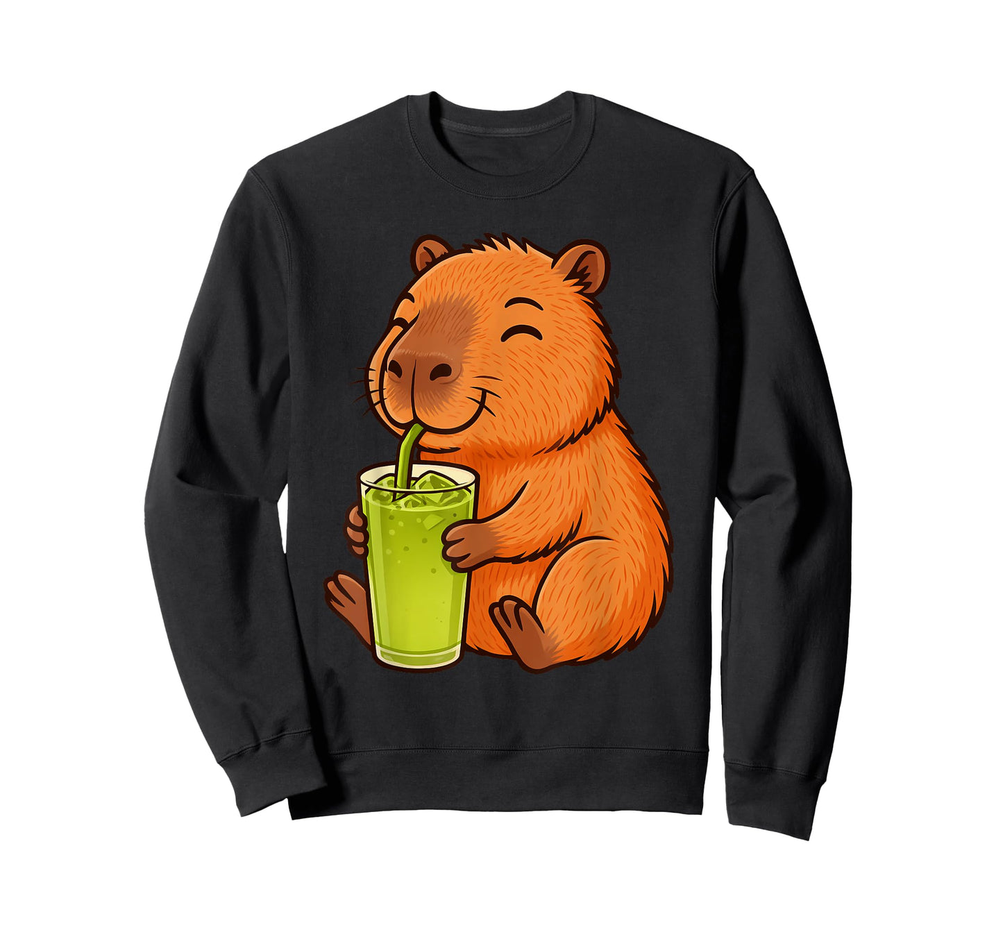Cute Capybara Drinking Japanese Matcha Kawaii Capybara T-Shirt