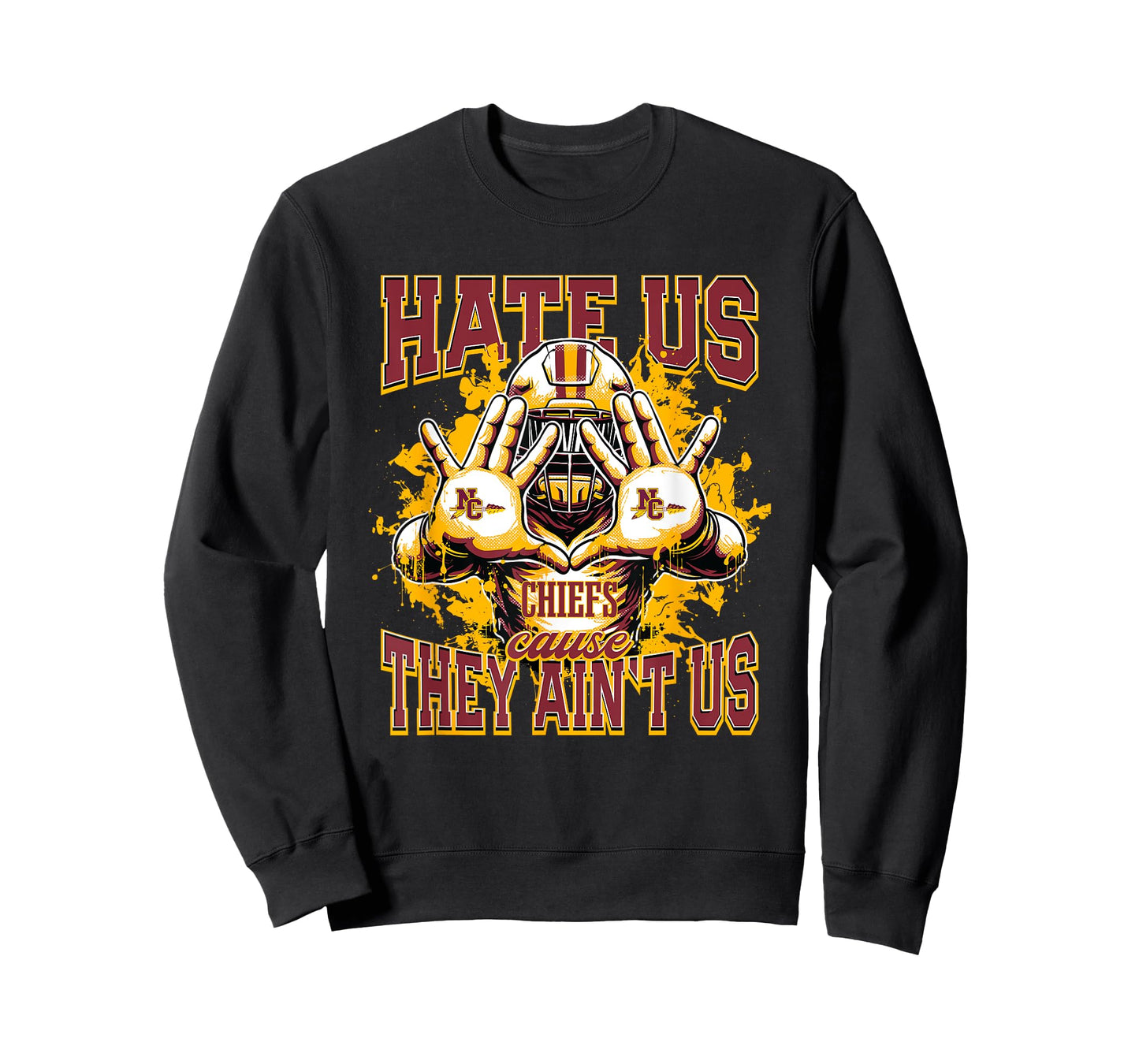Natchitoches Central Chiefs Logo Hate Us Cause They Ain't HS T-Shirt